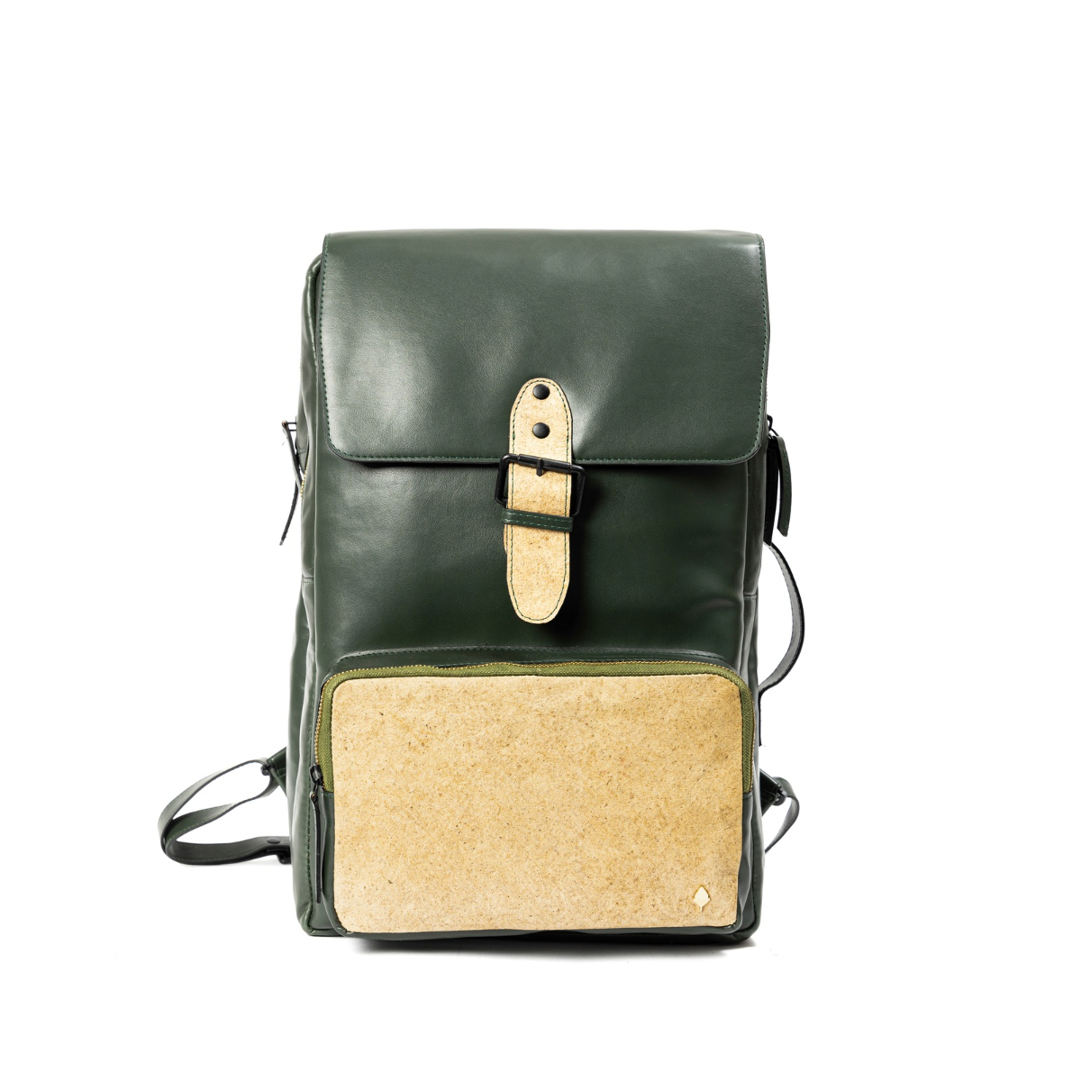 Arden Vegan Leather Bagpack - Green