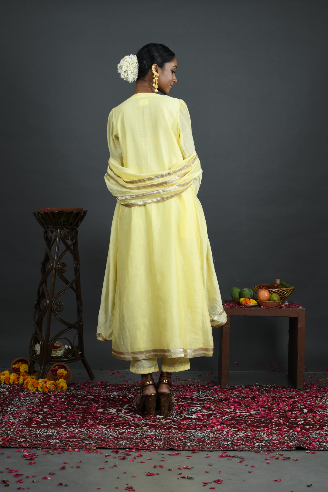 Surajmukhi - Yellow Handloom Chanderi Kurta Set