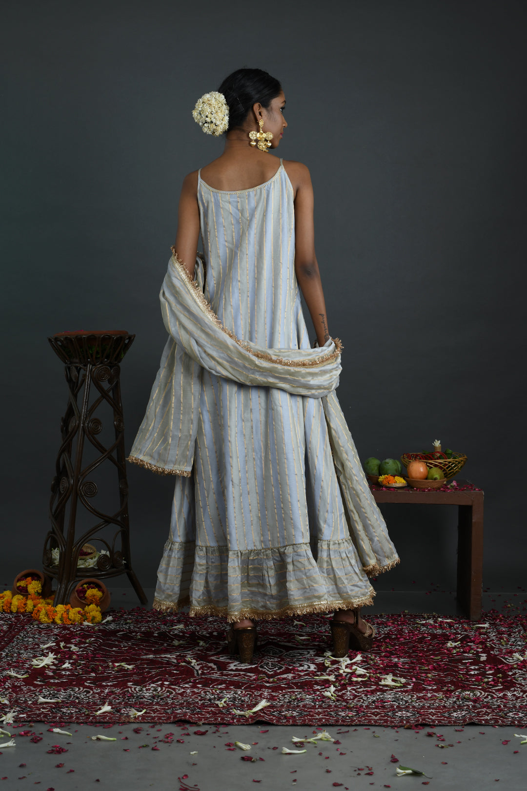 Noor - Blue Handloom Chanderi Kurta Set