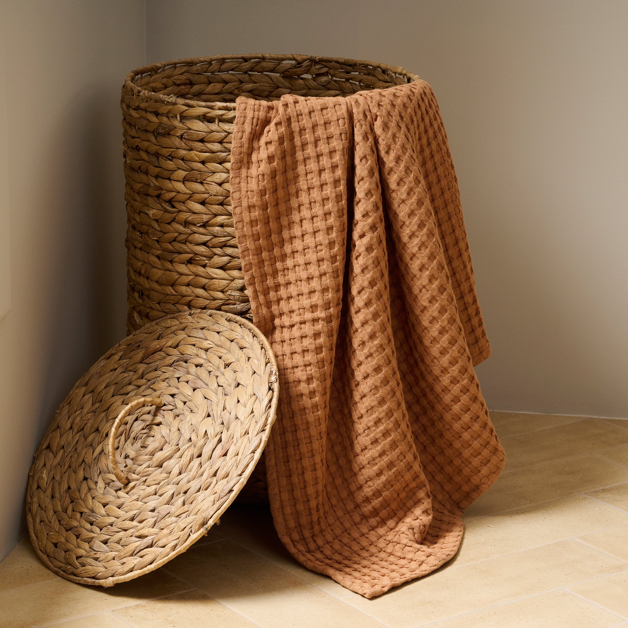 Chalk Cotton Waffle XL Bath Towel