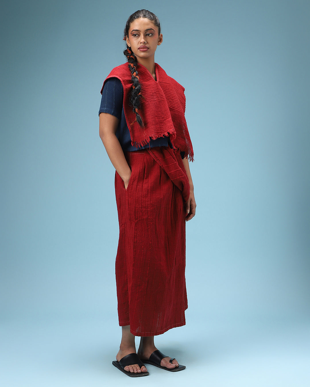 Deconstructed Red Sari