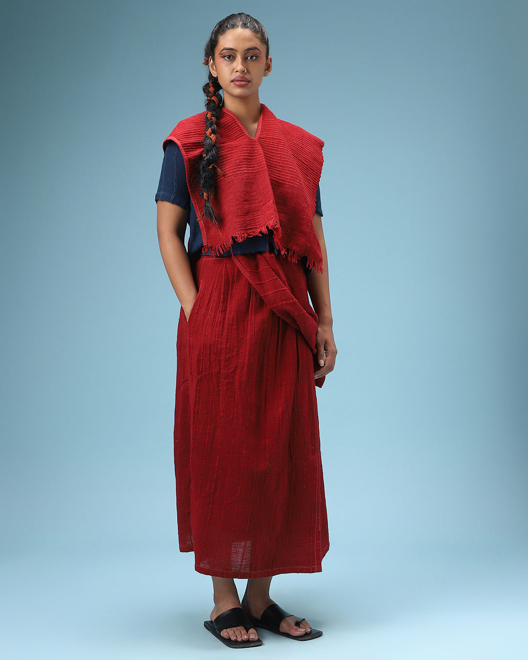 Deconstructed Red Sari