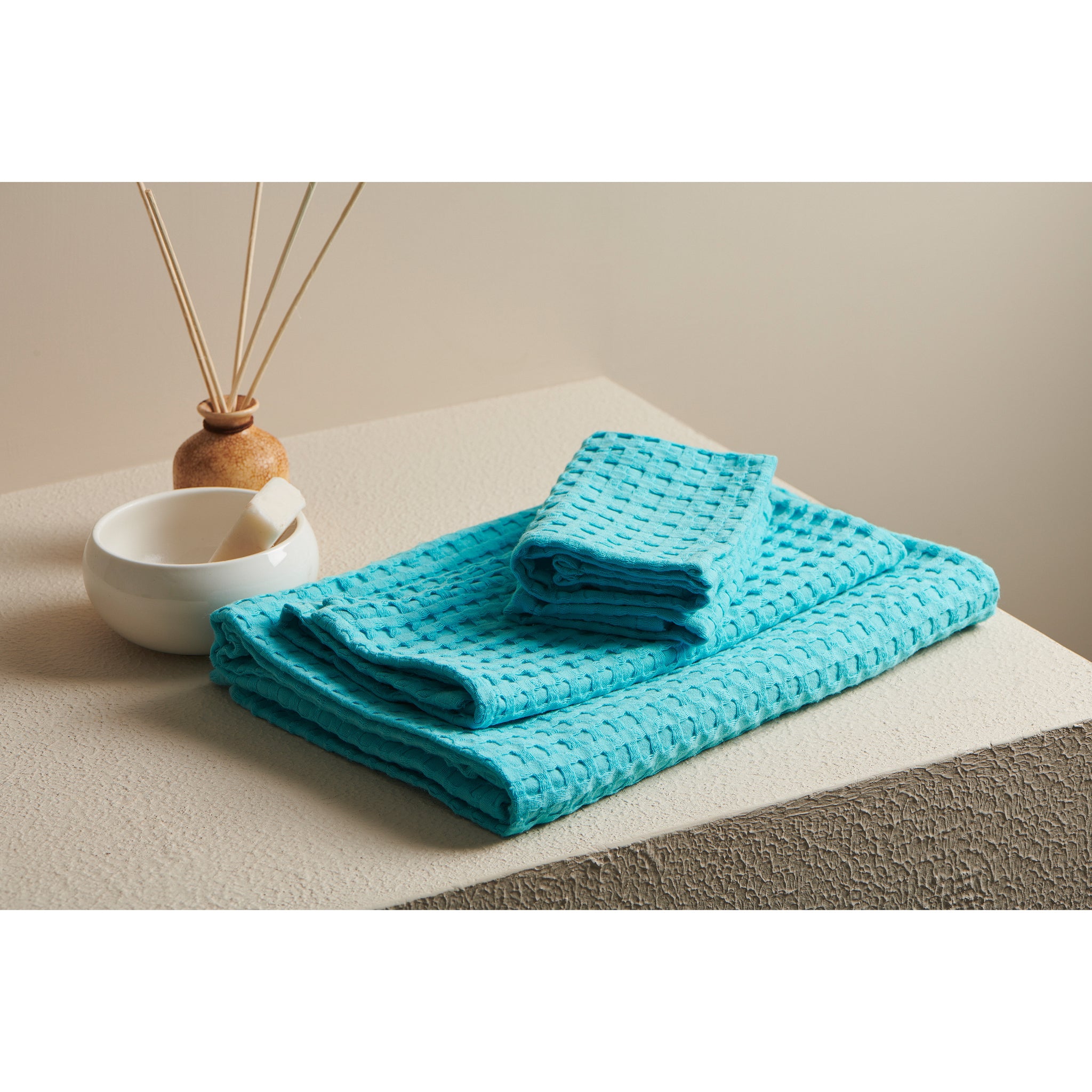 Pebble Cotton Waffle Towel