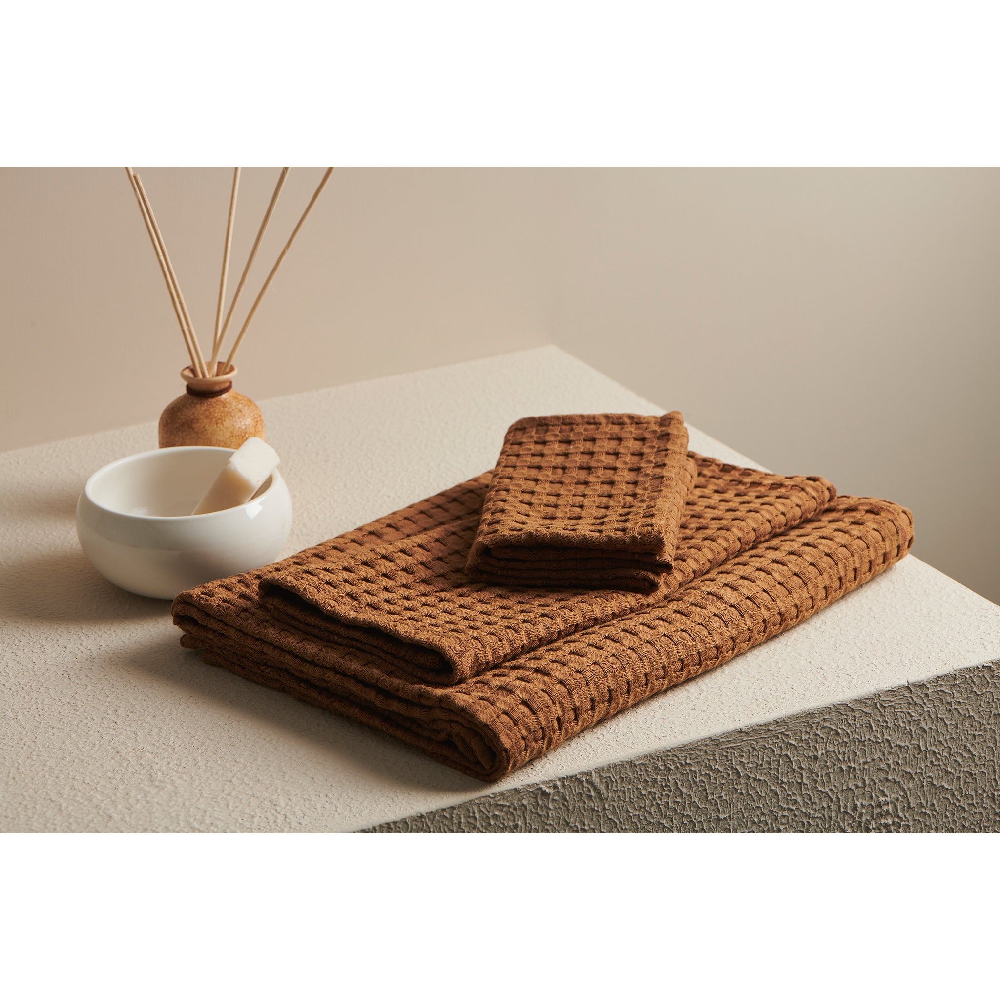 Beehive Cotton Bamboo Waffle Towel