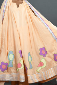 Basant Mulmul Anarkali set