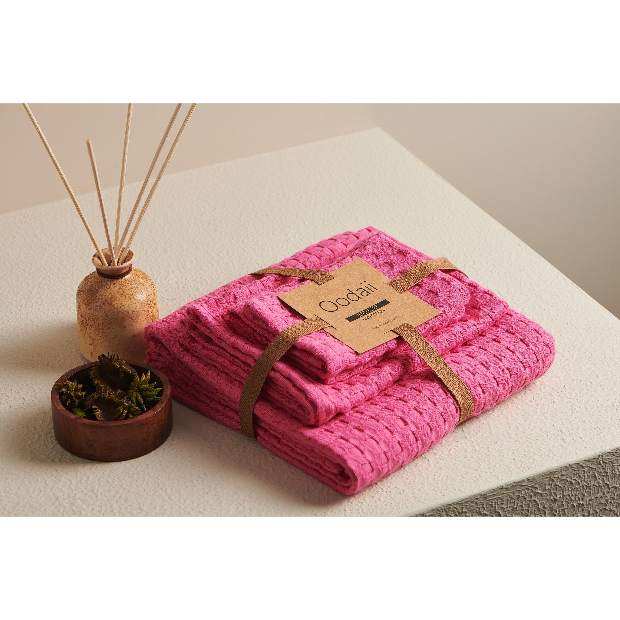 Pixel Cotton Waffle Towel