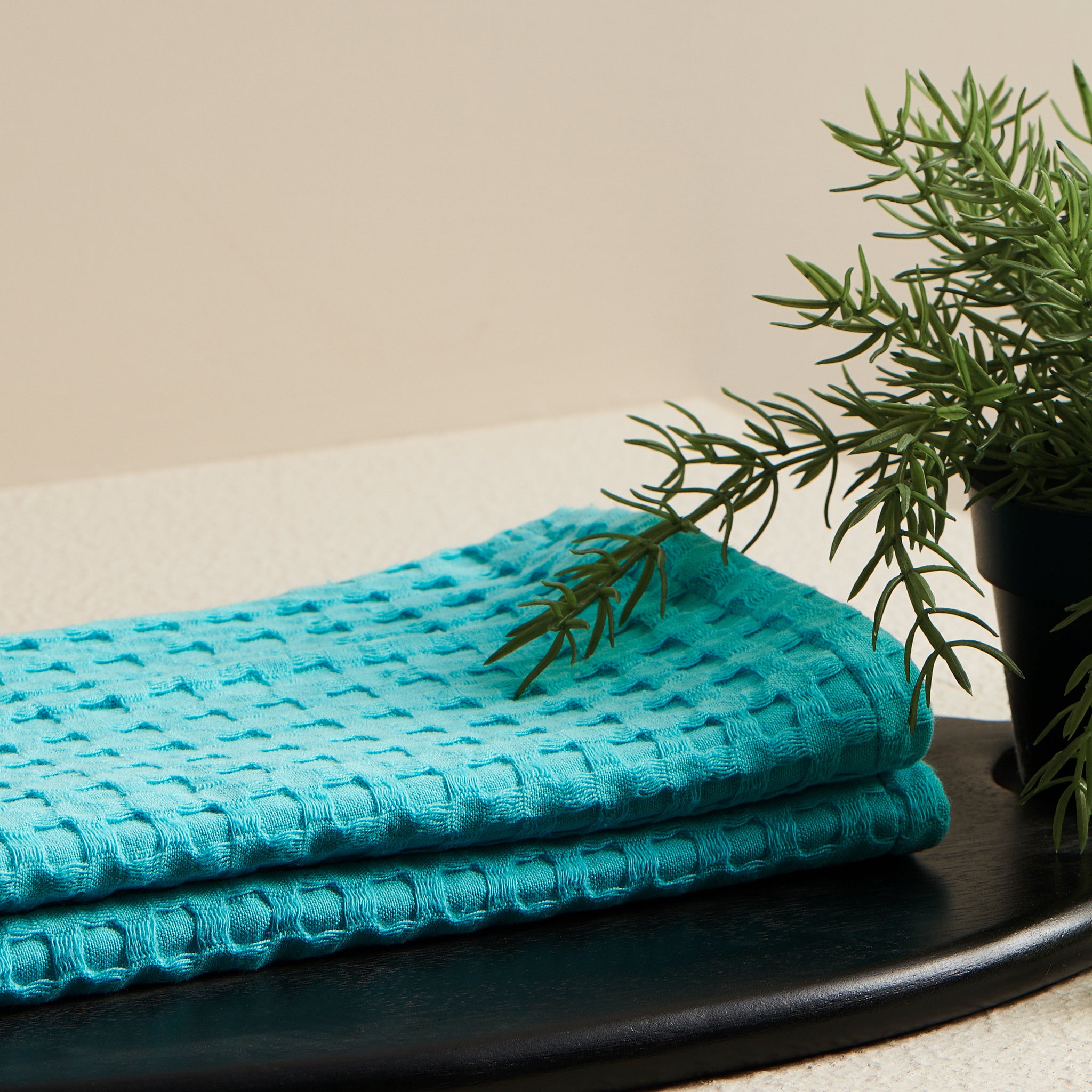 Pebble Cotton Waffle Towel