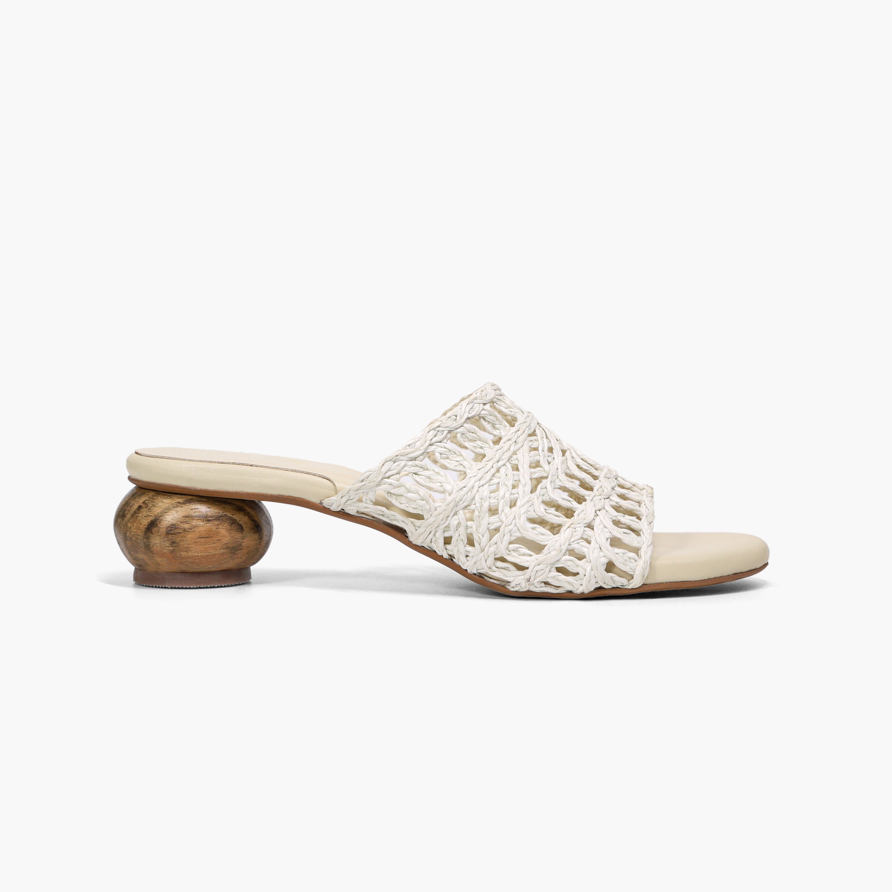 Cream Baya Matka Heels