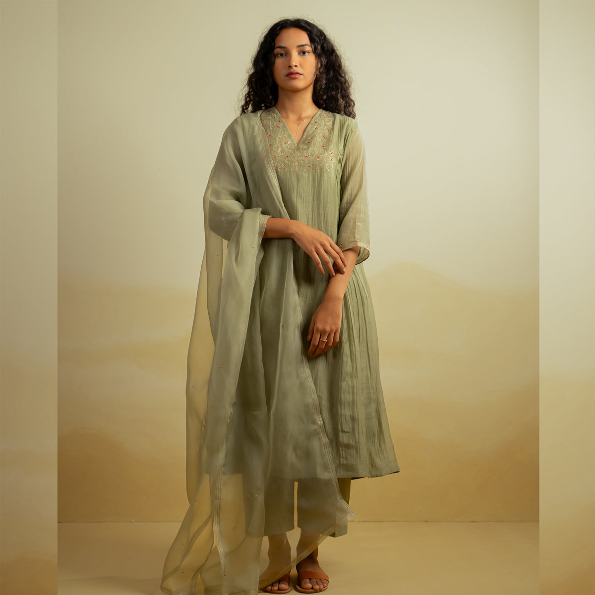 ACCACIA chanderi KURTA SET