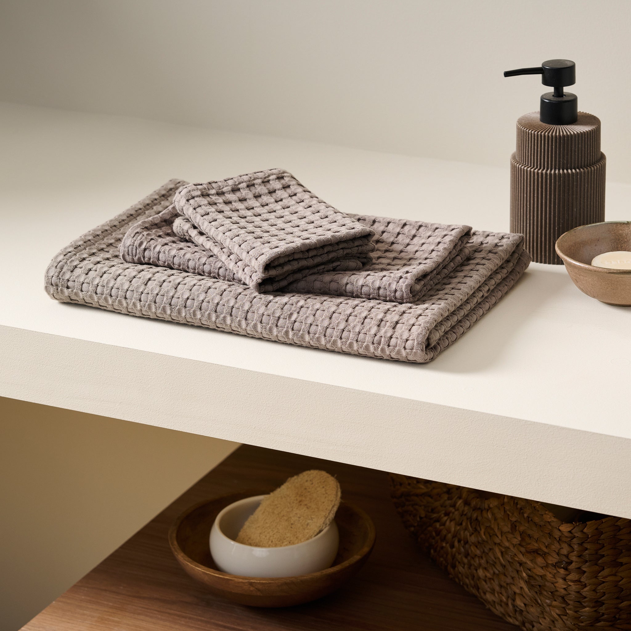 Honeycomb Cotton Bamboo Waffle Towel
