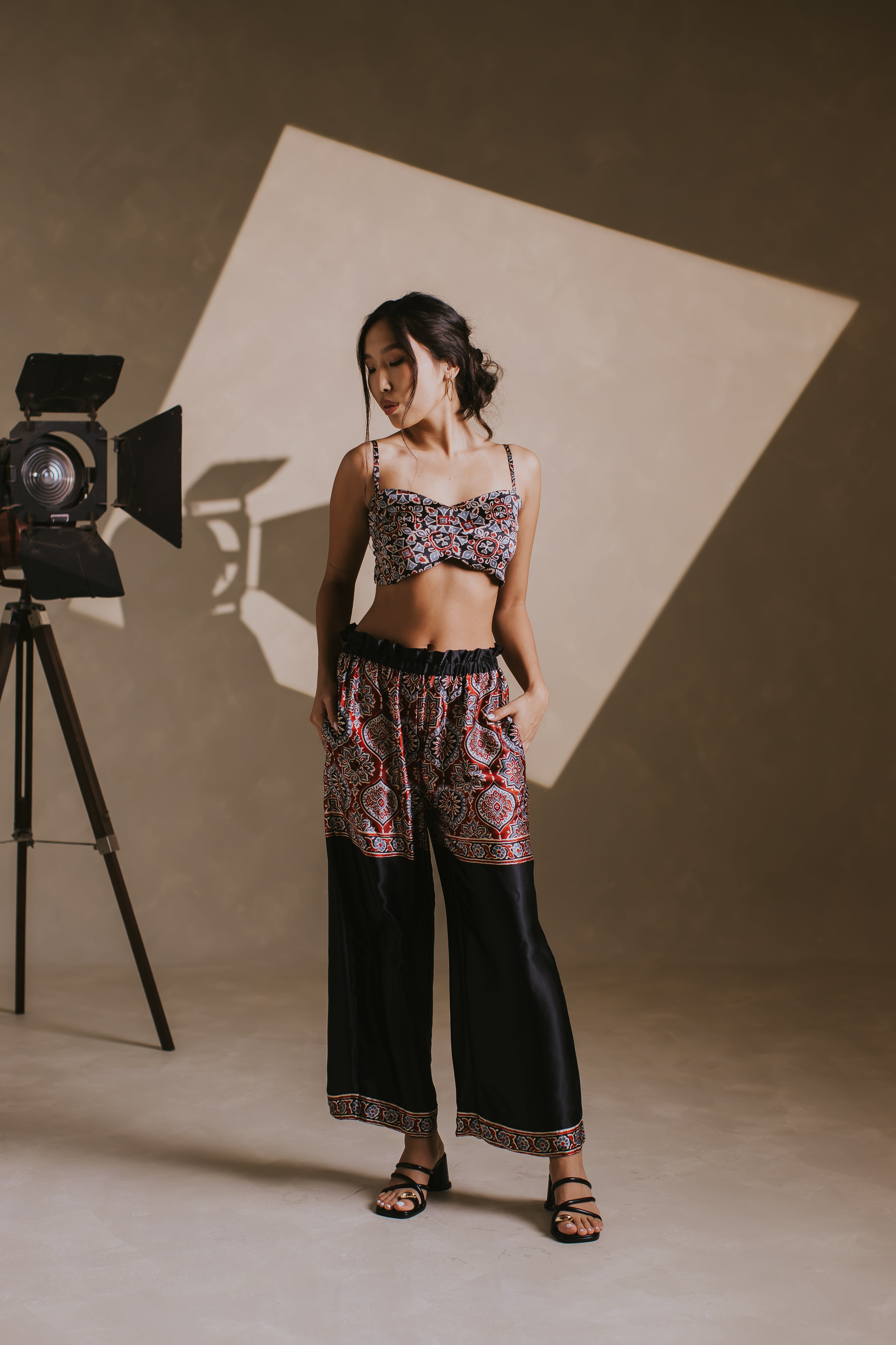 Black Modal Silk Breeze Pants