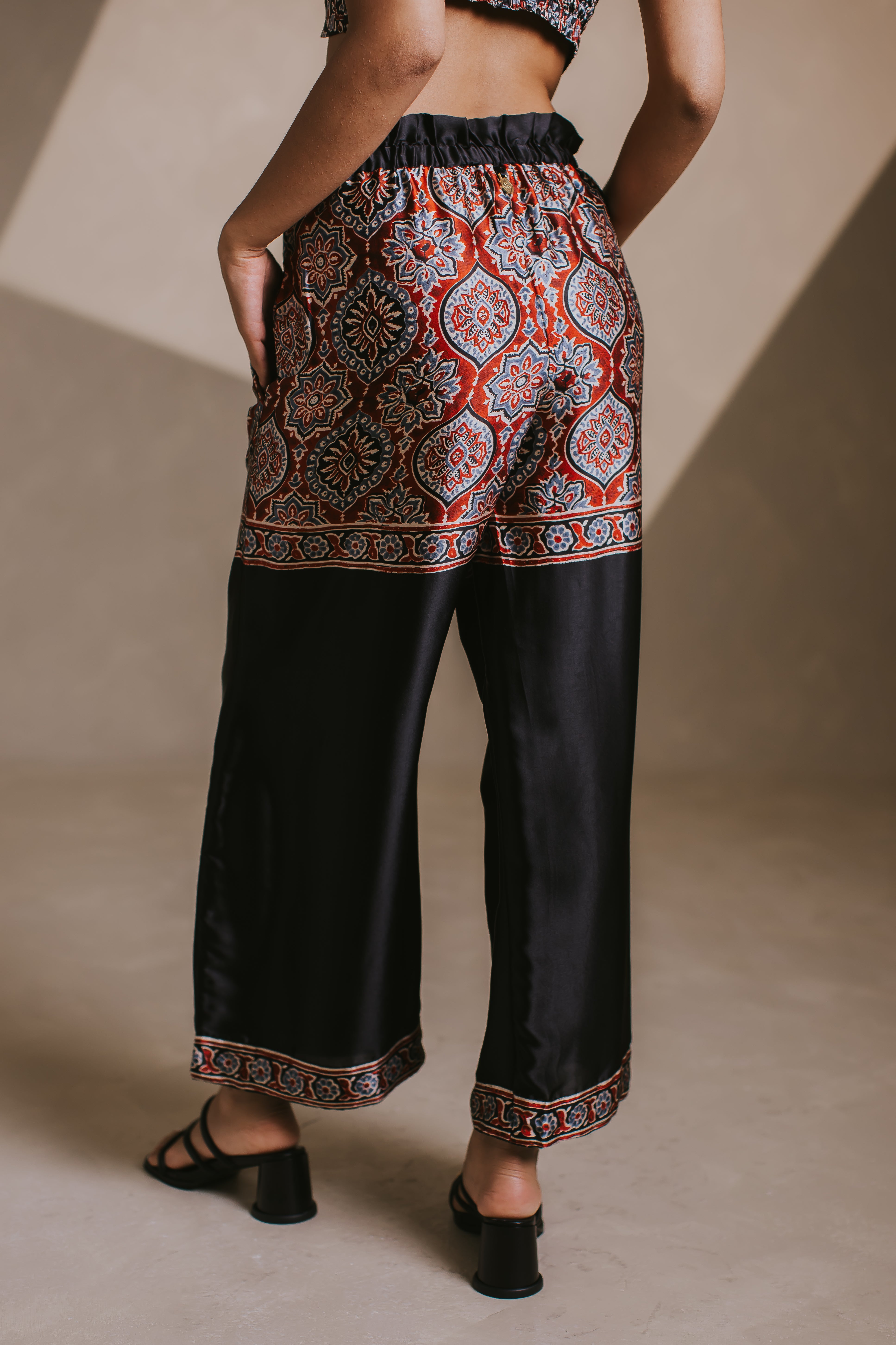 Black Modal Silk Breeze Pants