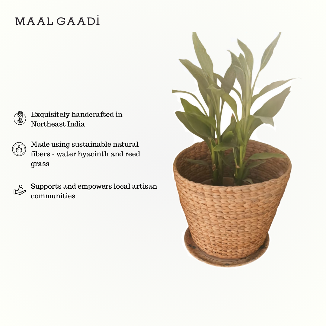 Handwoven planter baskets