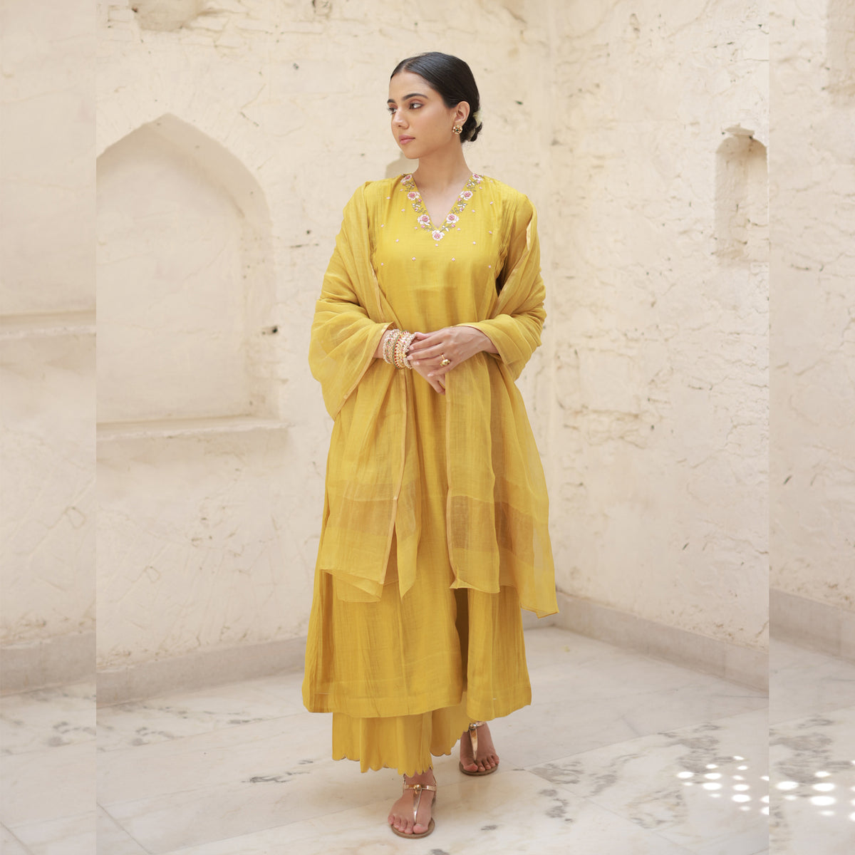 Chandni  chanderi Kurta Set