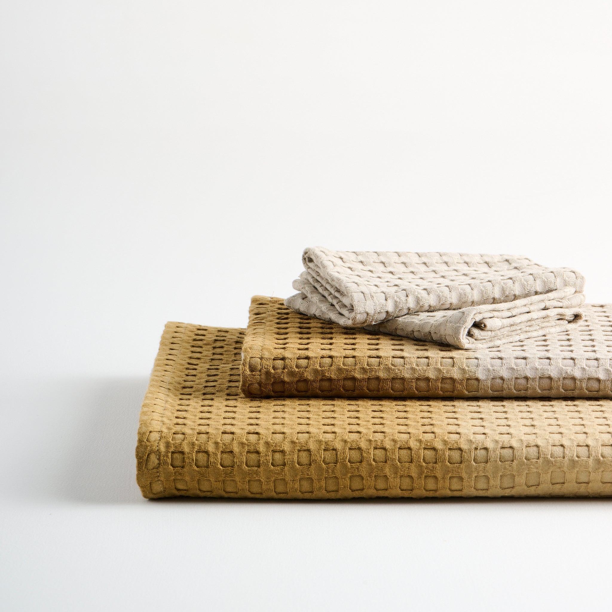Dip Dye Cotton Bamboo Waffle Towel
