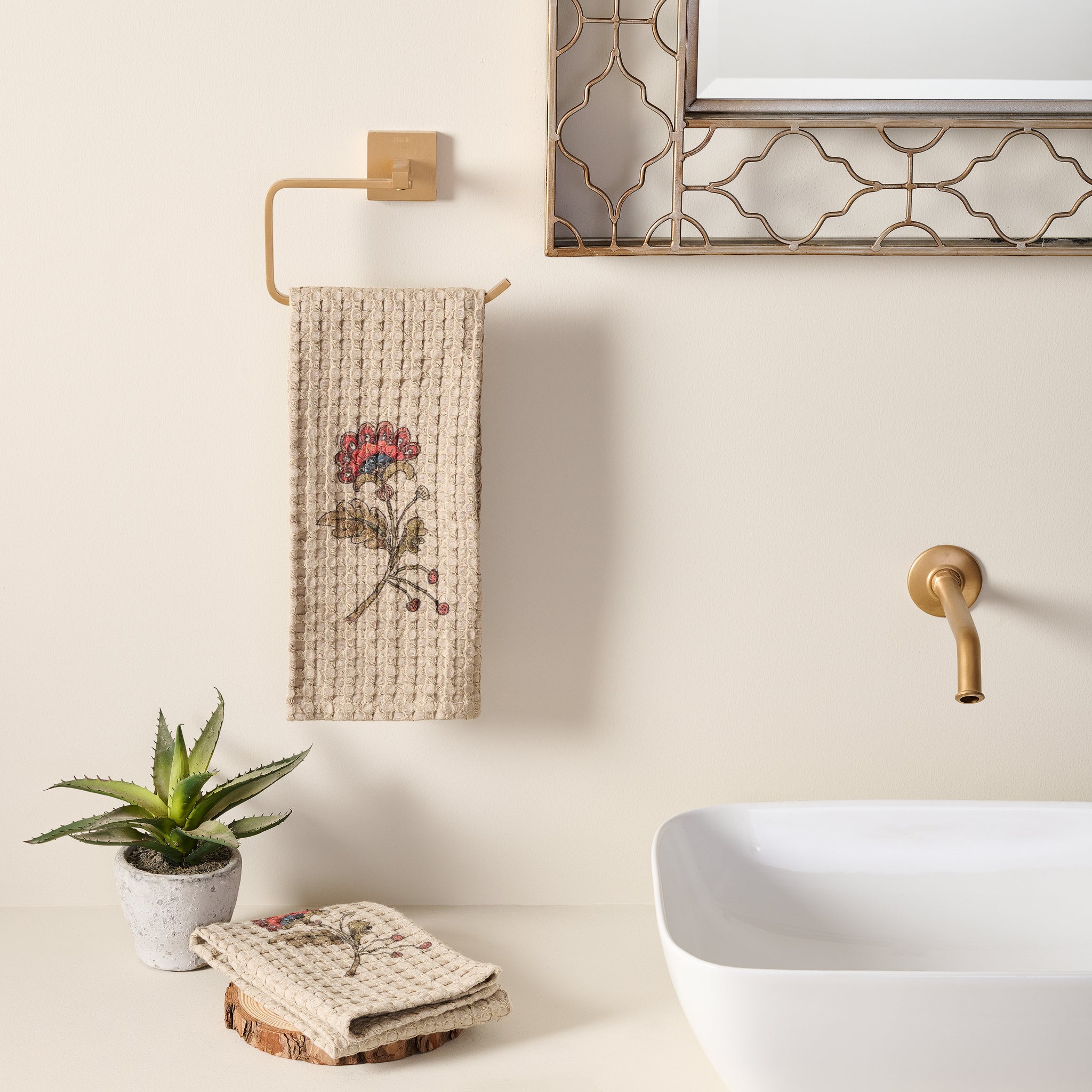 Kshupa Cotton Bamboo Waffle  Bath Set