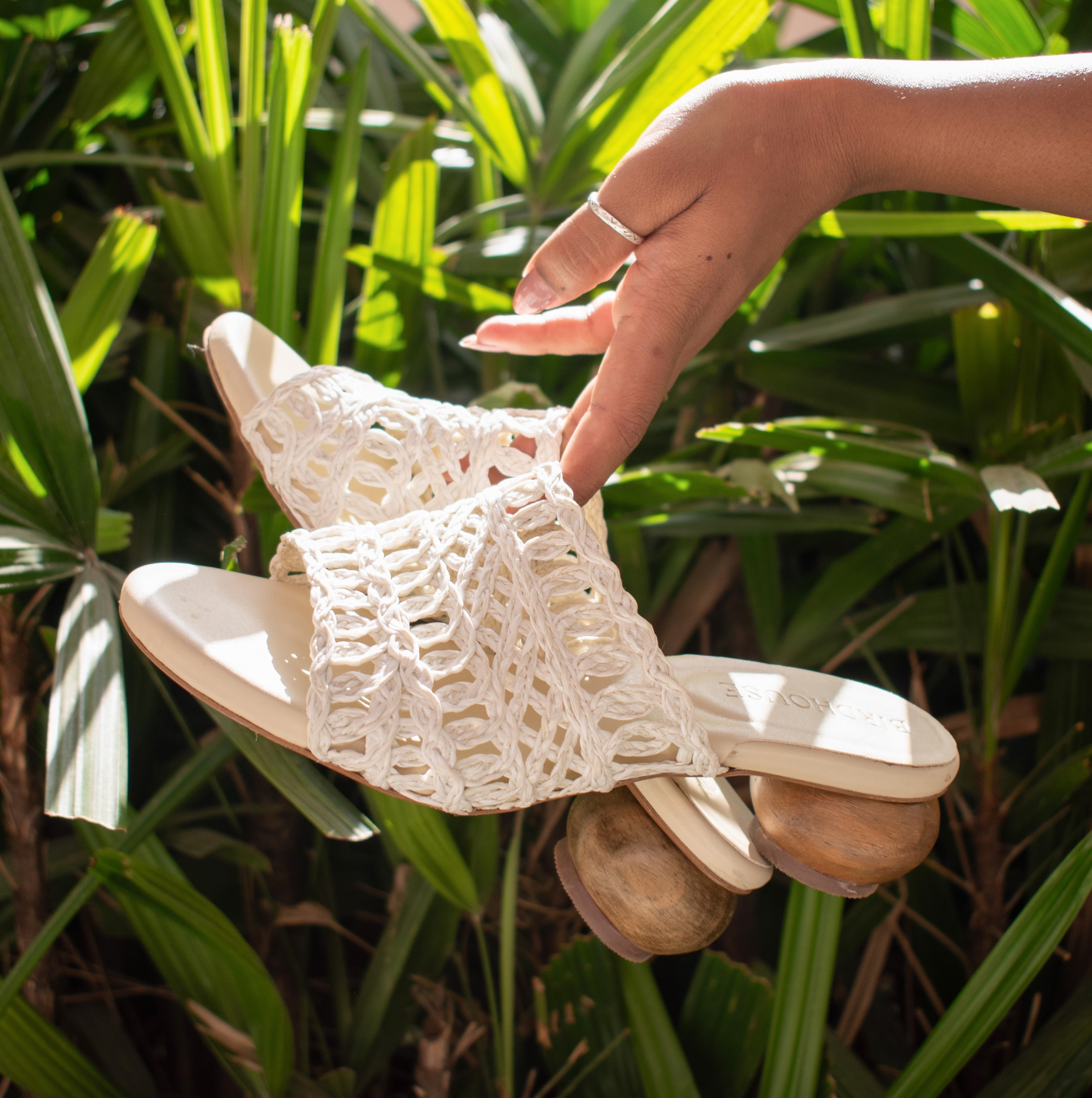Cream Baya Matka Heels