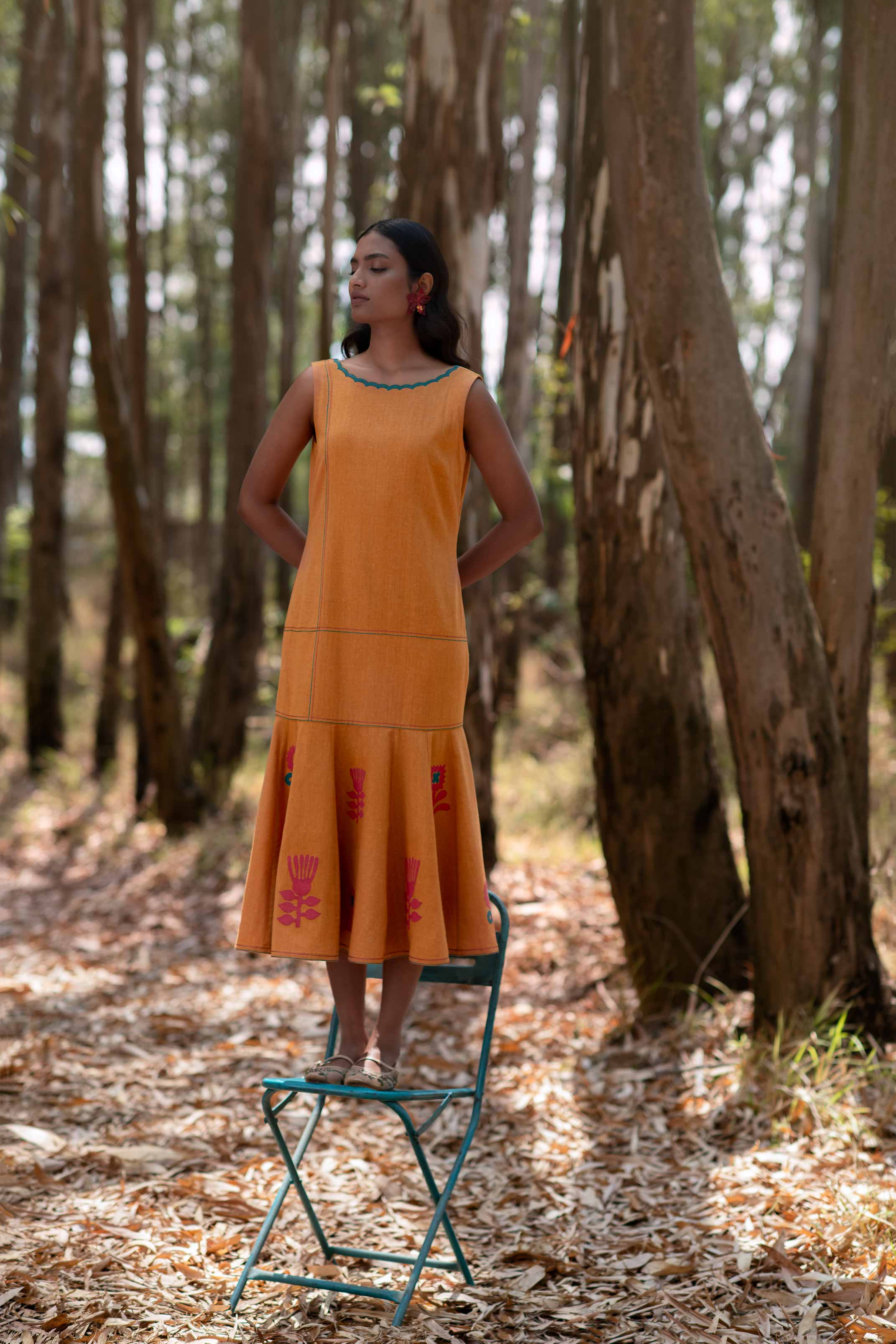 Citrus mustard Dress