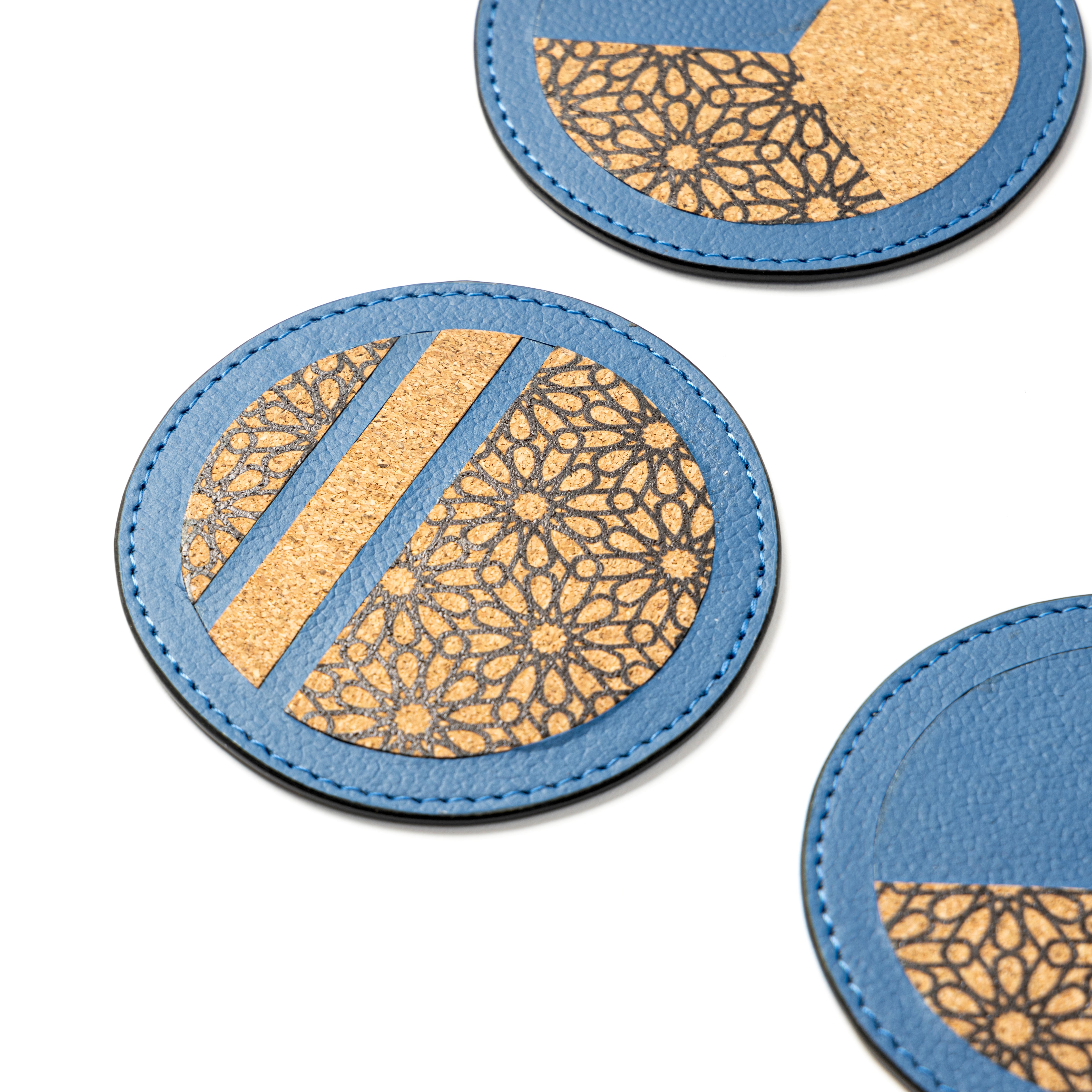 Blue eco friendly coasters