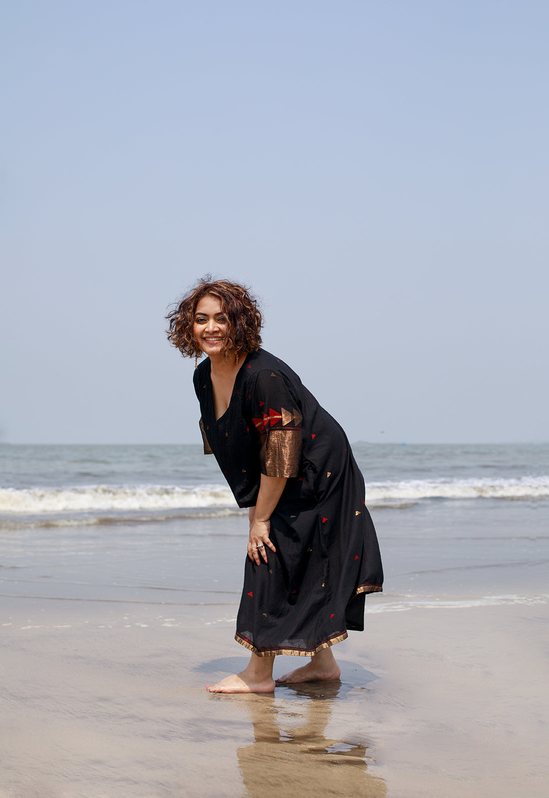 Kohl Dreams Black Jamdani Dress
