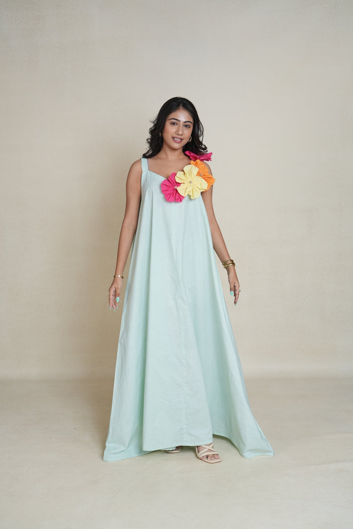 Mint Green Cotton Poplin Ira Dress