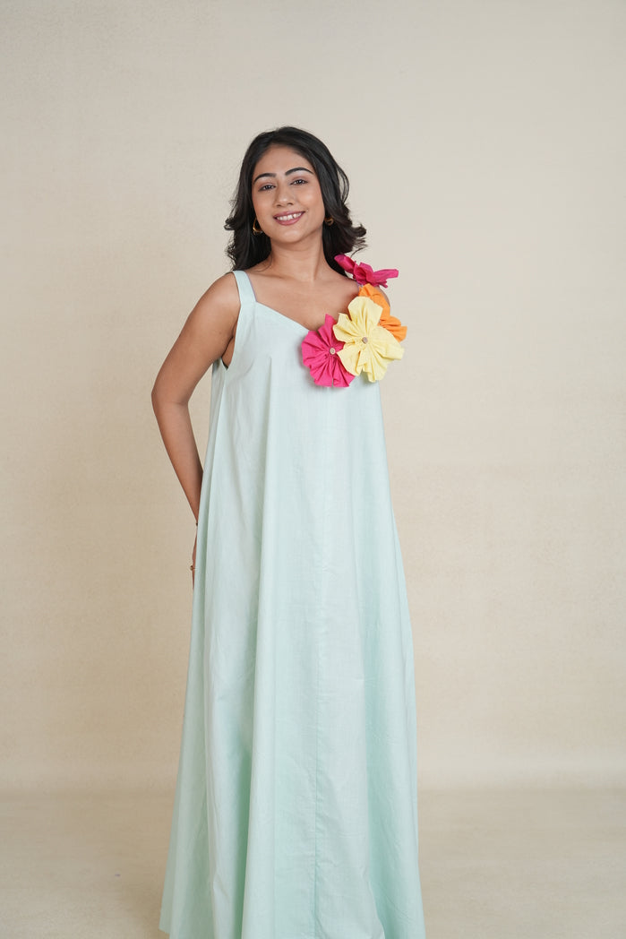 Mint Green Cotton Poplin Ira Dress