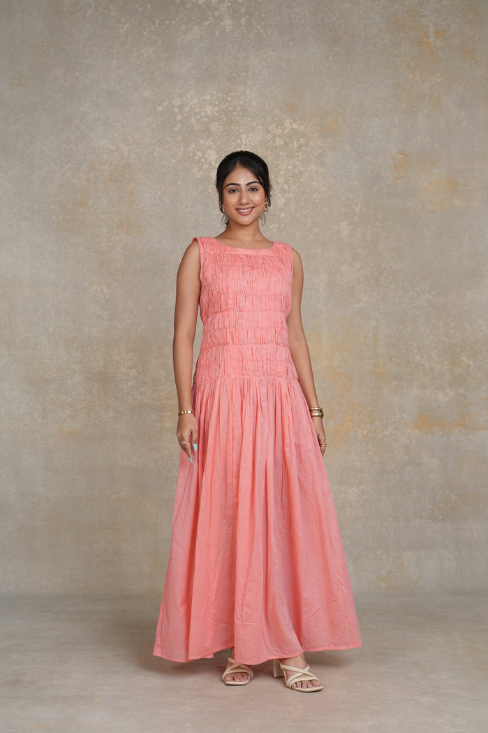 Peach Mul Cotton Glenn Dress