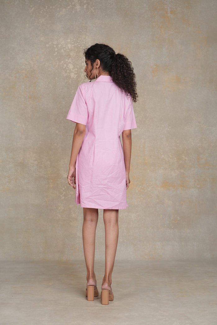 Light Pink Cotton Poplin Eze Dress