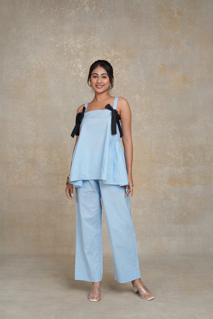 Sky Blue Cotton Poplin Thames Set