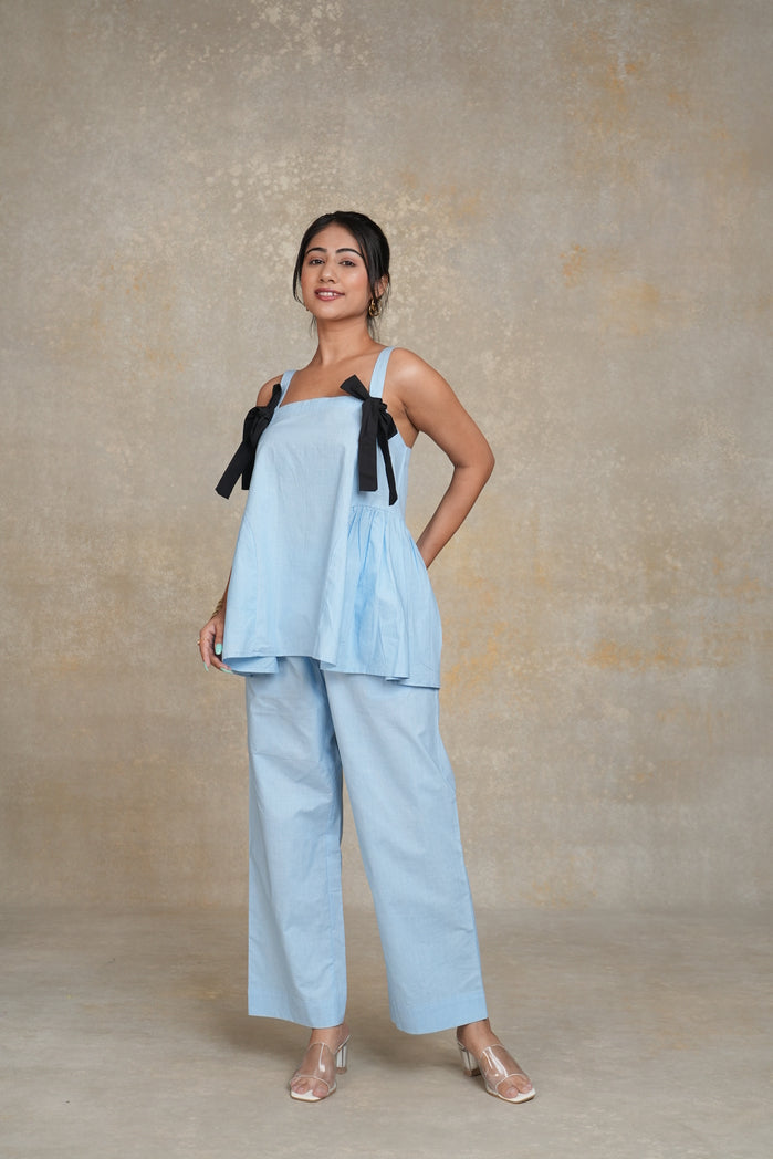 Sky Blue Cotton Poplin Thames Set