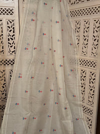 SAIRA-White jamdani silk saree