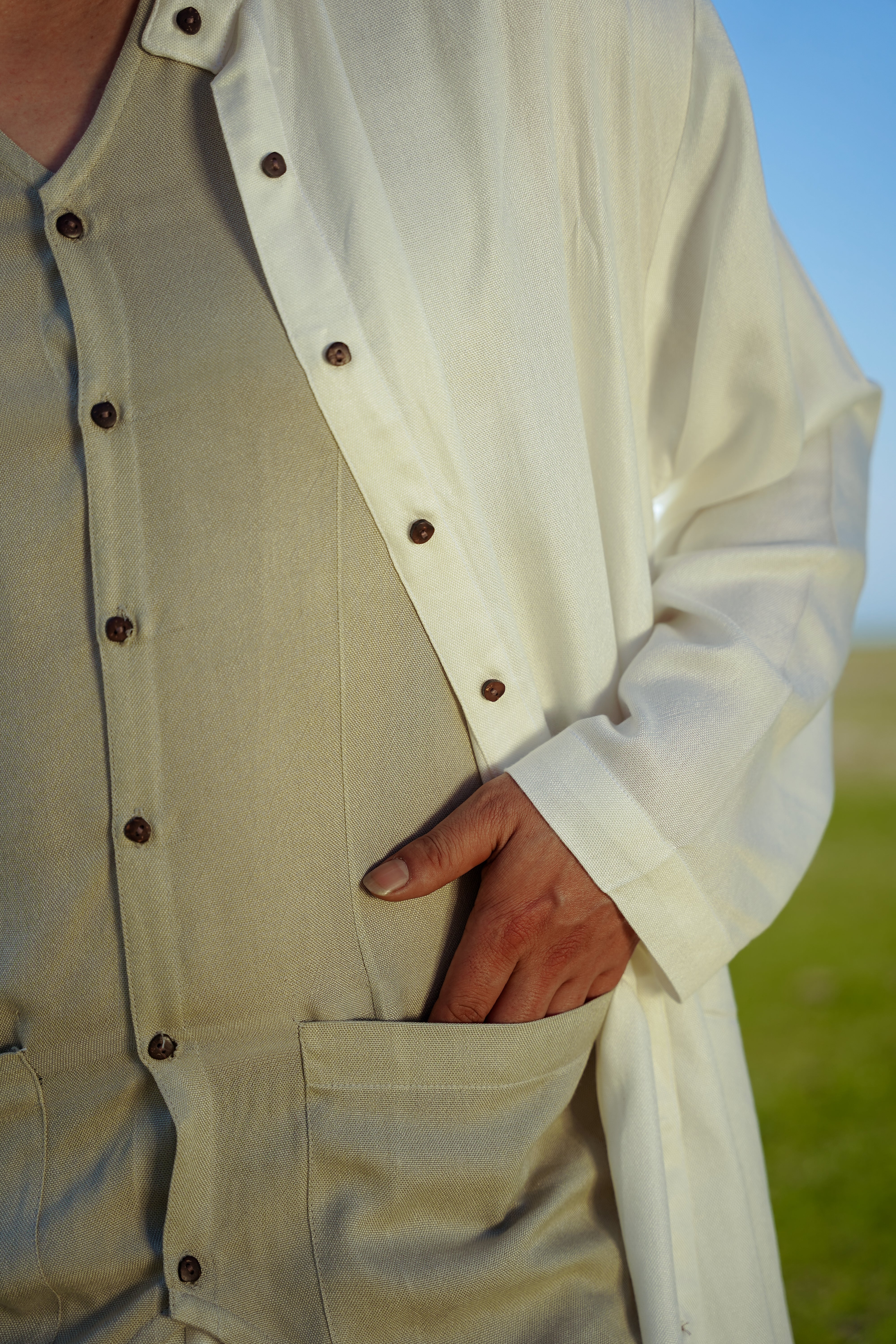 Lotus Silk Kurta Shirt