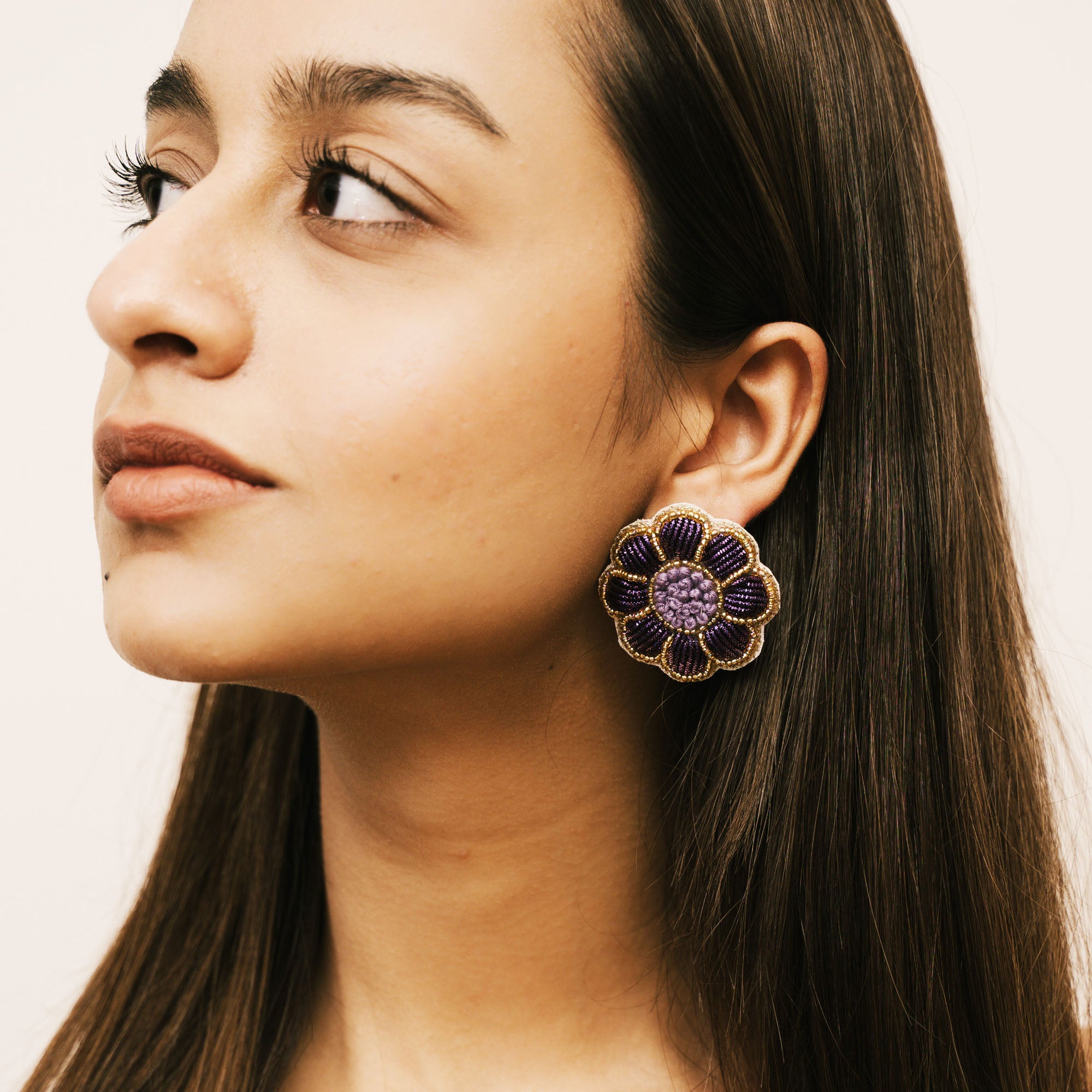 Gul Jamun - Purple Earring