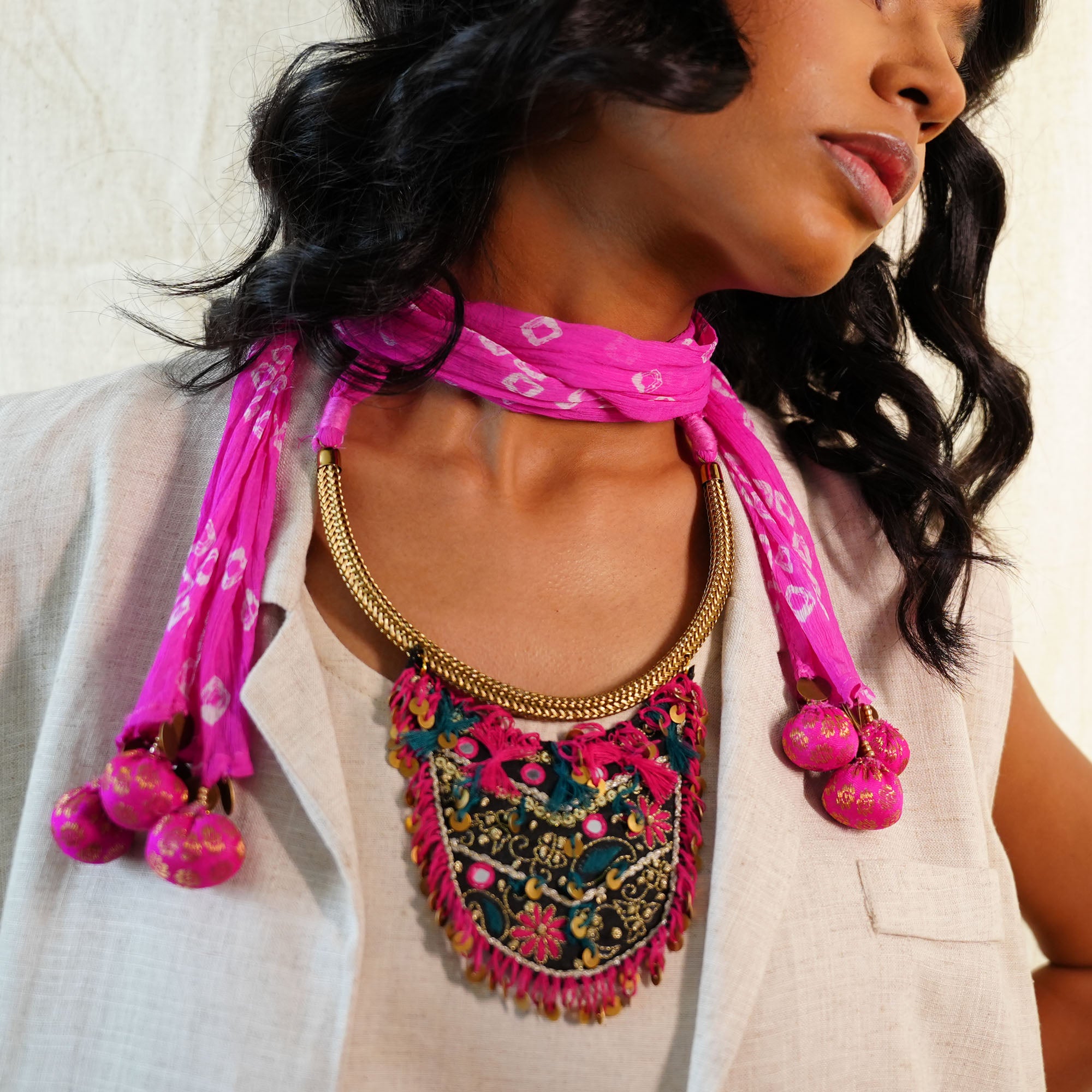 Gulnaar Scarf Necklace