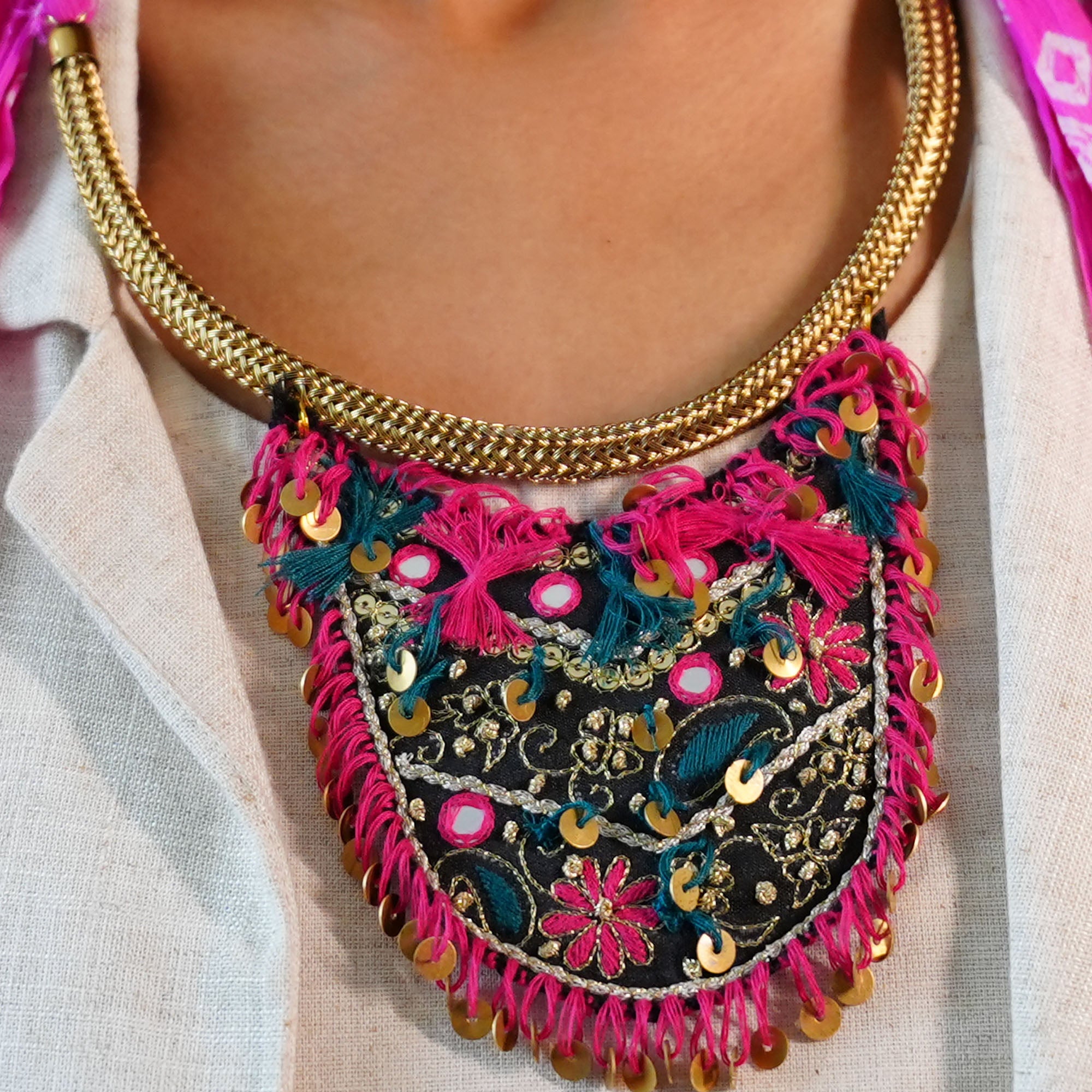 Gulnaar Scarf Necklace