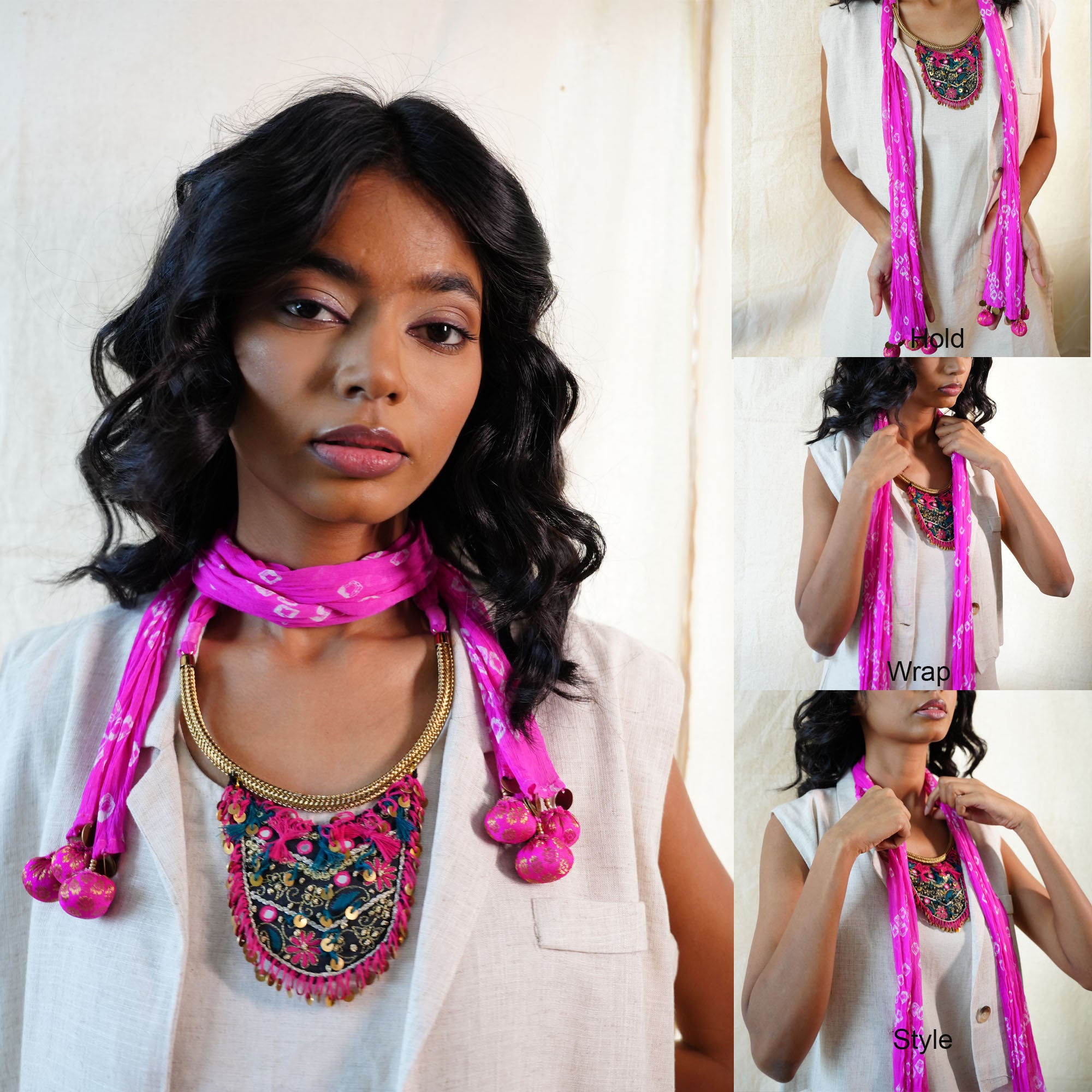 Gulnaar Scarf Necklace