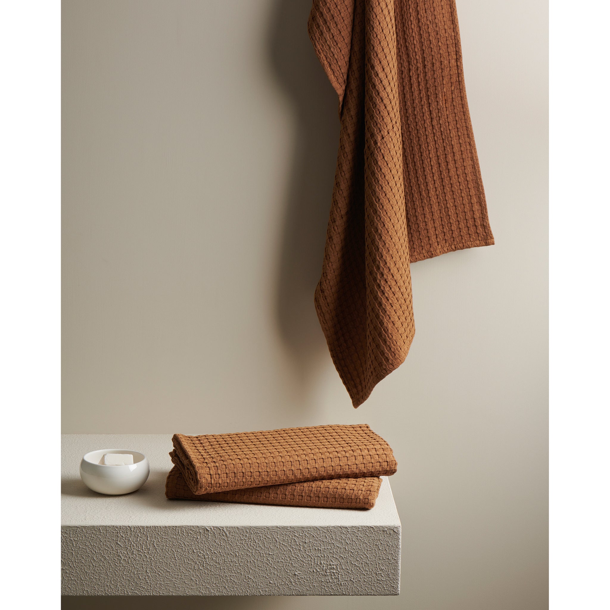 Beehive Cotton Bamboo Waffle XL Bath Towel