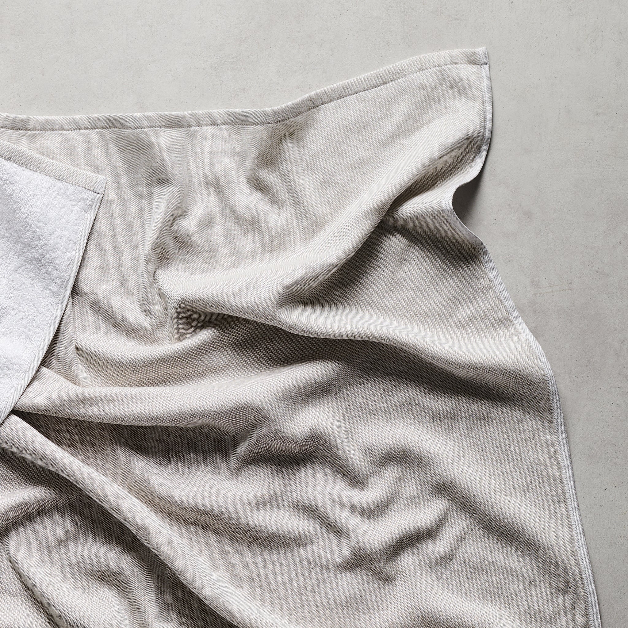 Earth Stucco Cotton Bamboo Hammam Terry XL Bath Towel