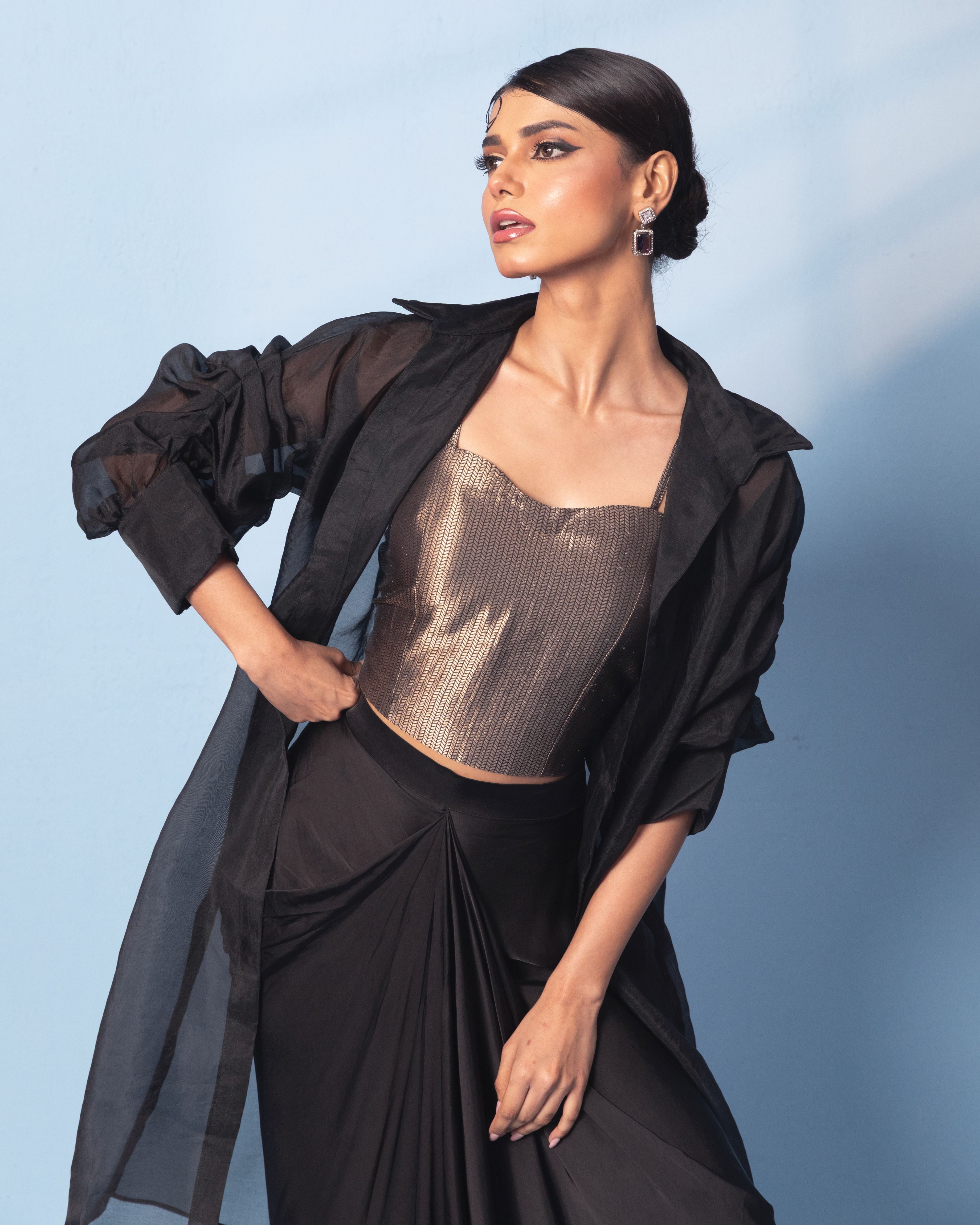 Pure Benarasi handwoven Indowestern set