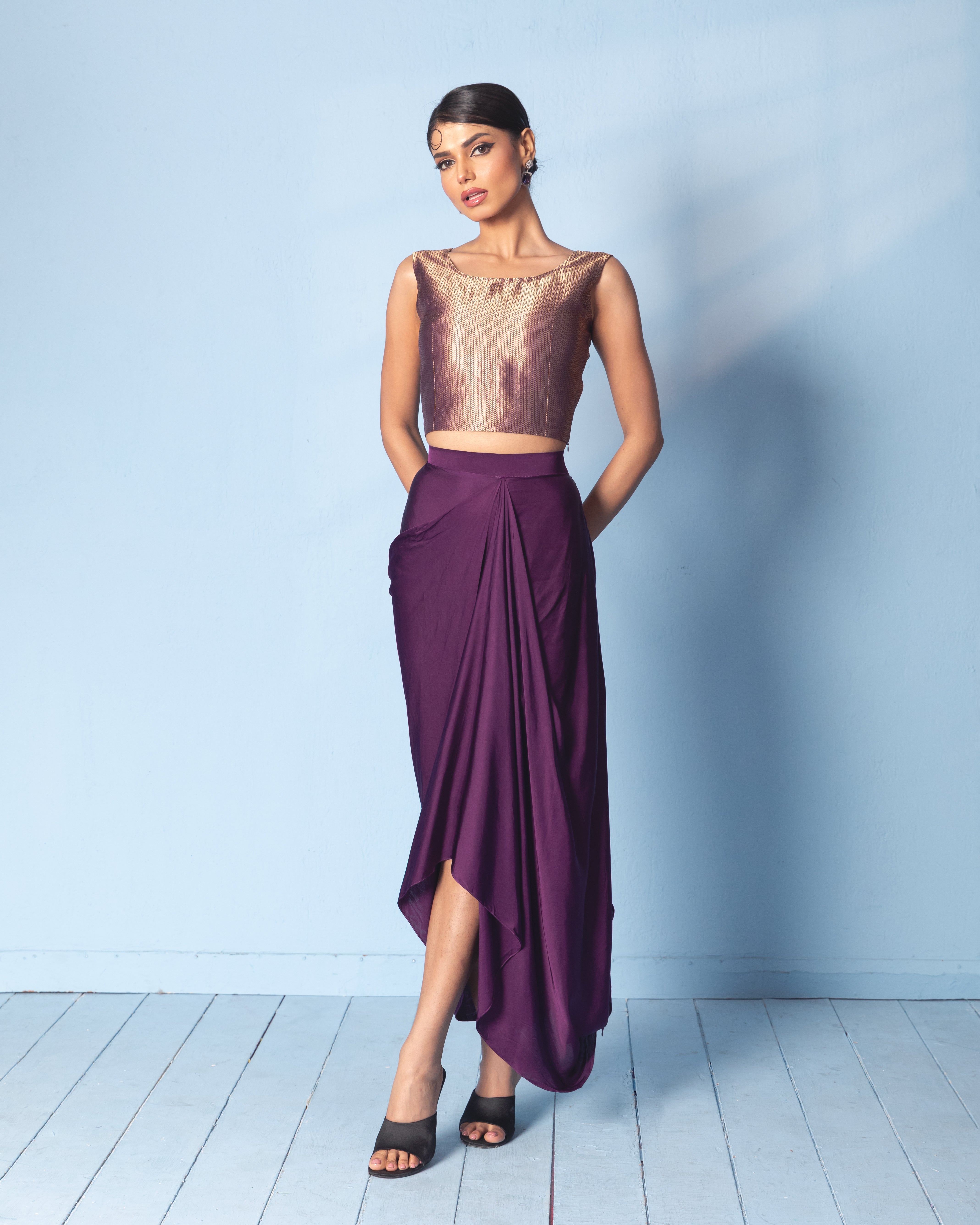 Brocade corset co-ord set