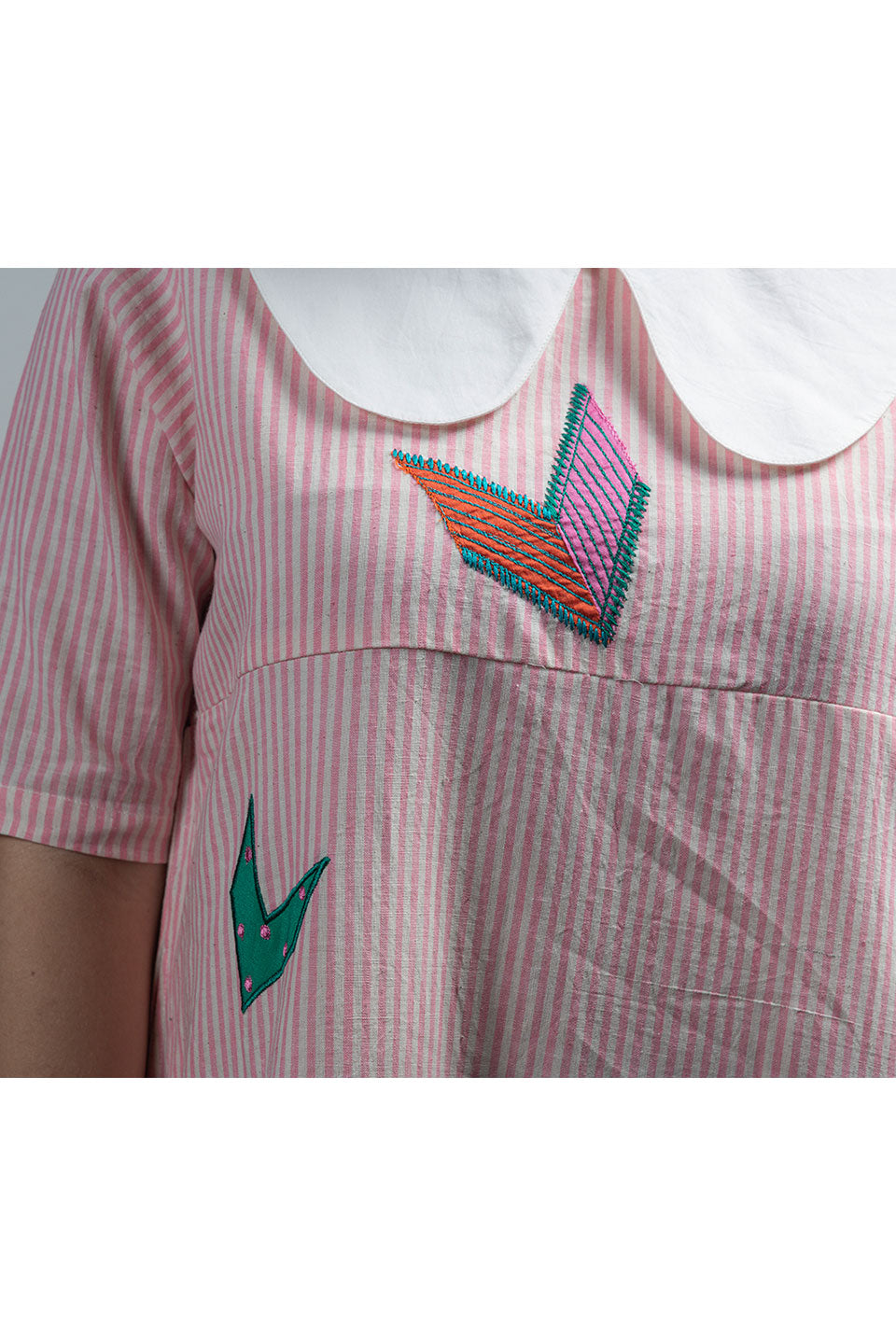 Phoebe - Pink Handwoven Cotton Dress