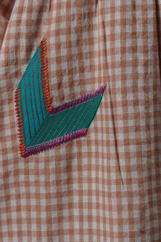 Twila - Orange Handwoven Cotton Dress