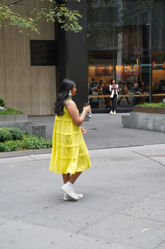 Isla - Lime Cotton Mid-Calf Length Dress