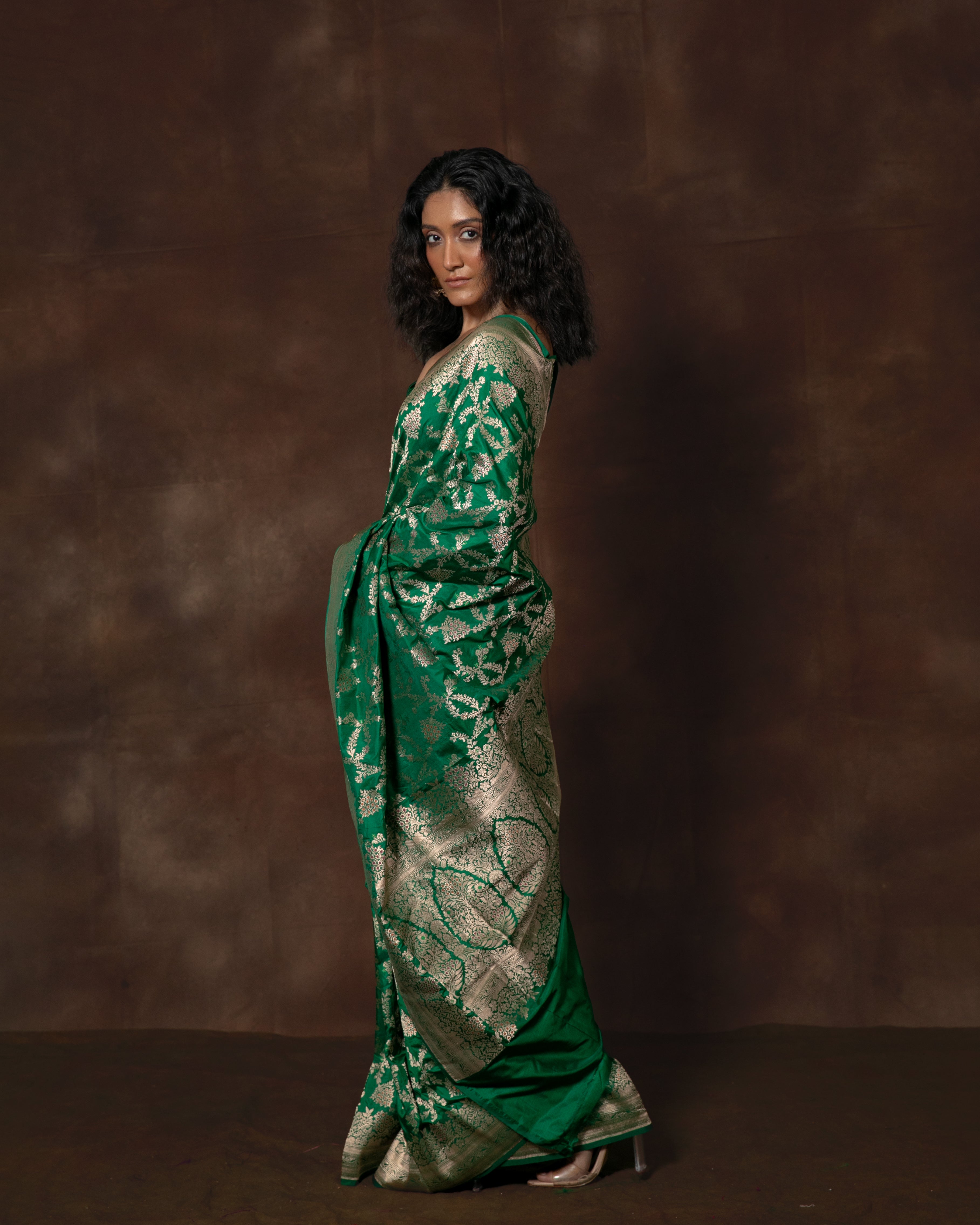 Green Handwoven Banarasi Silk Saree