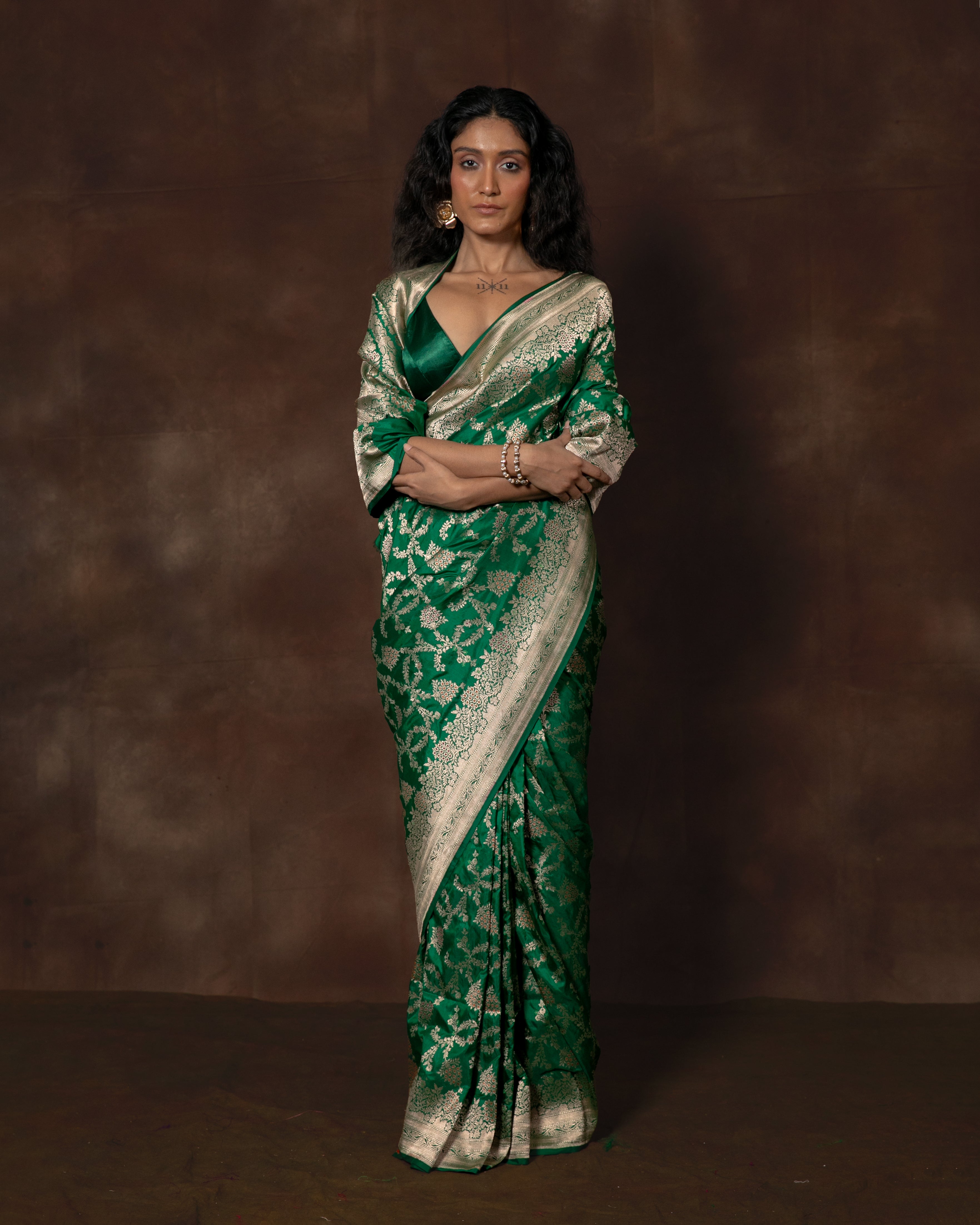 Green Handwoven Banarasi Silk Saree