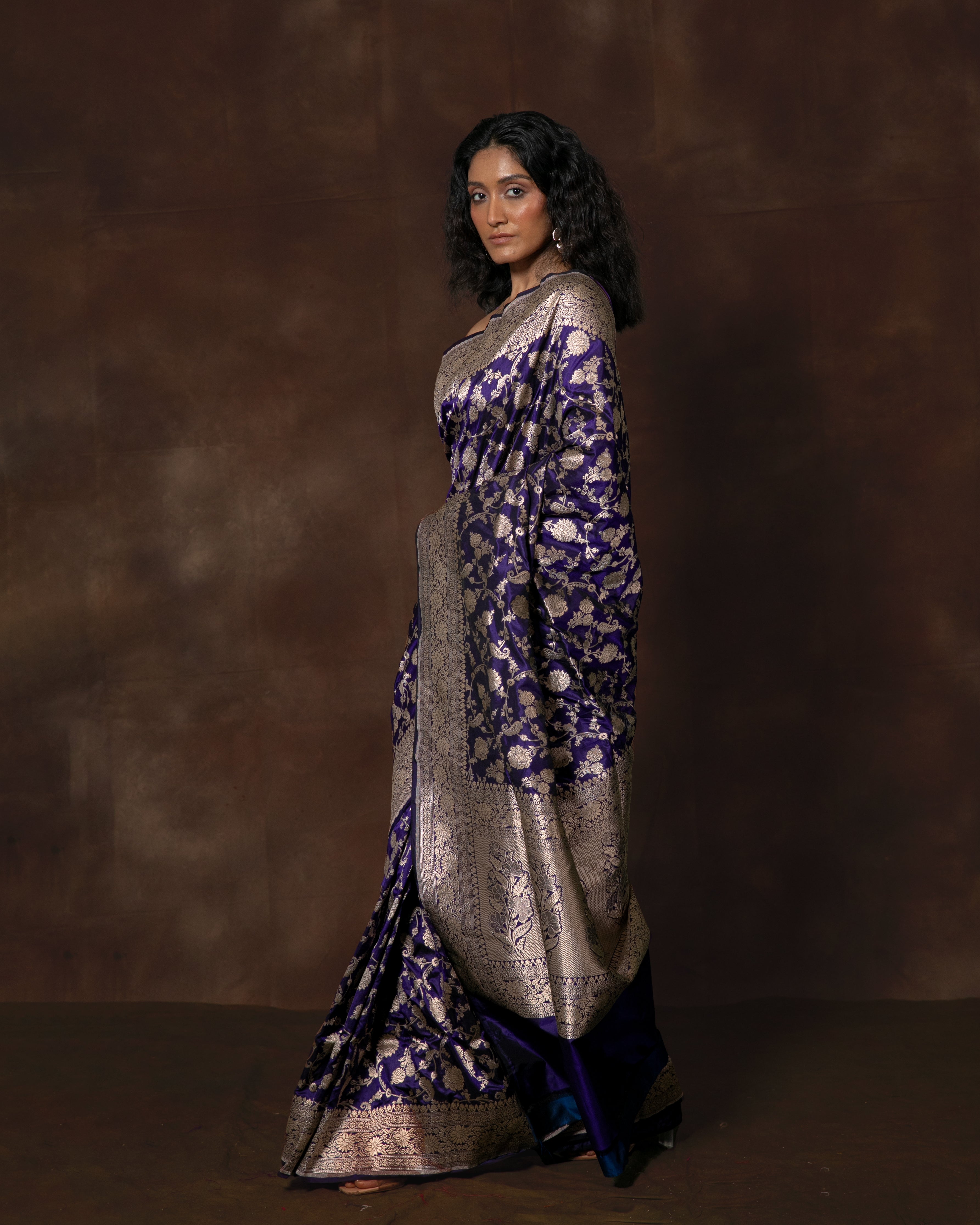 Blue Handwoven Banarasi Silk Saree