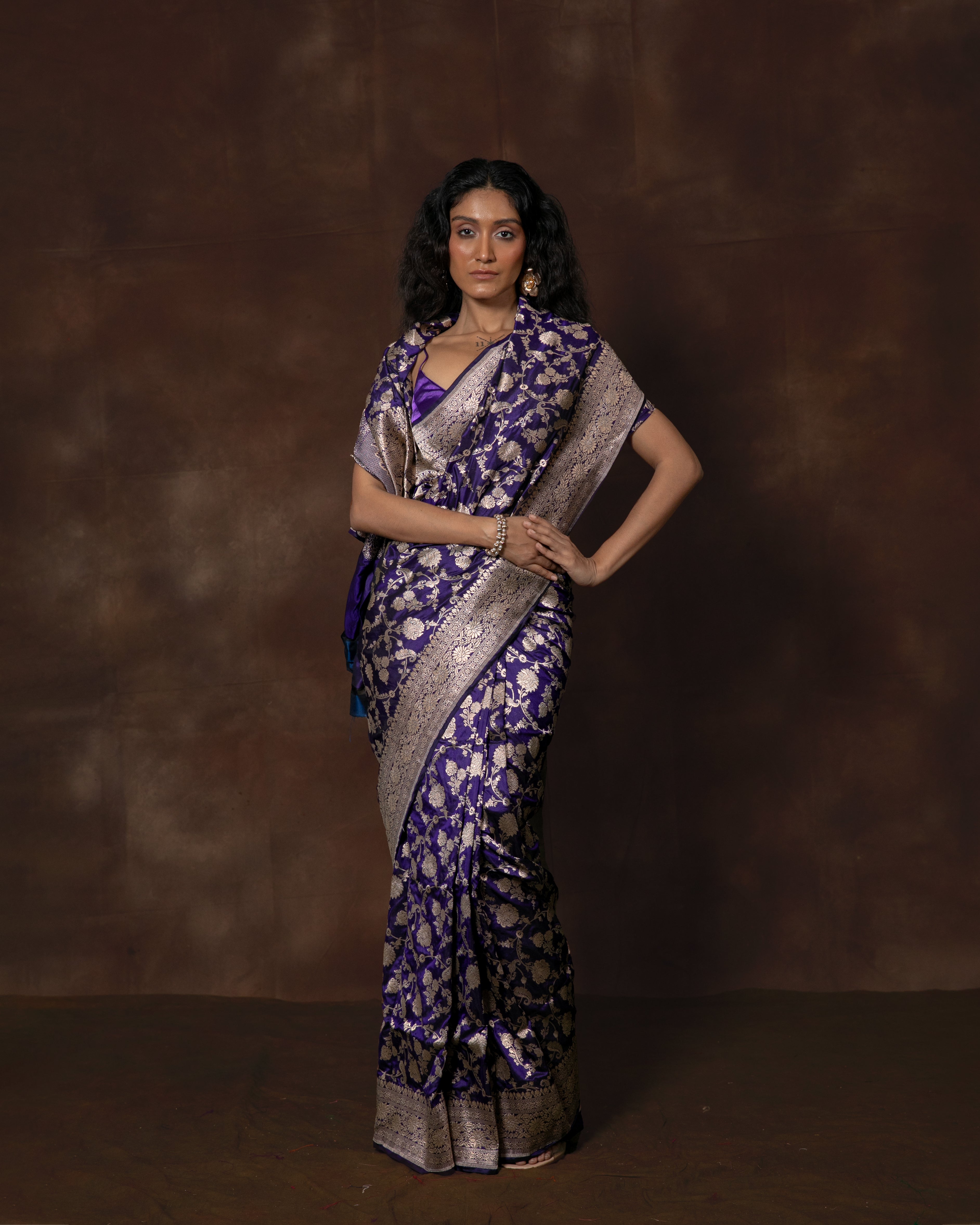 Blue Handwoven Banarasi Silk Saree
