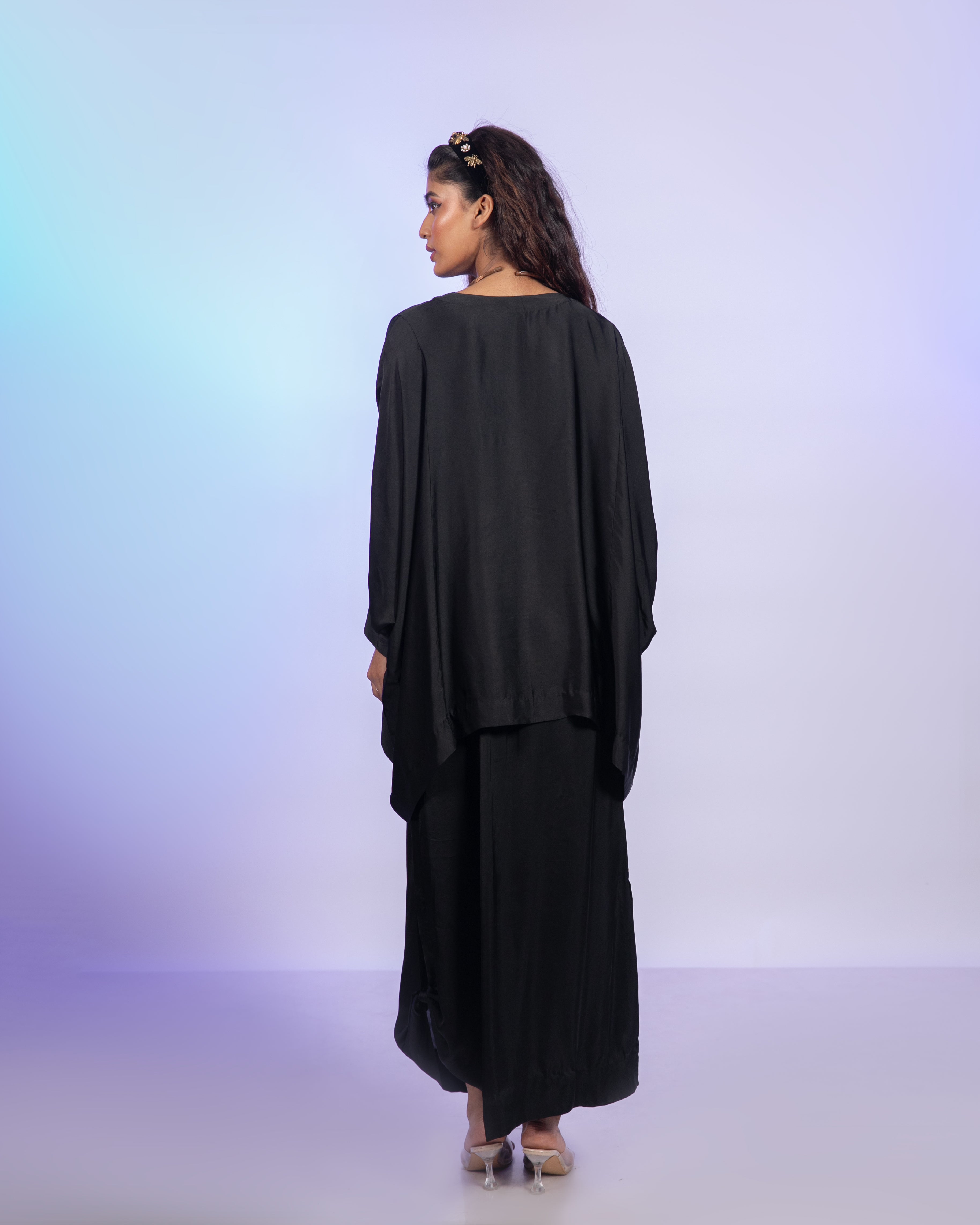 Black Satin Co-Ord Set